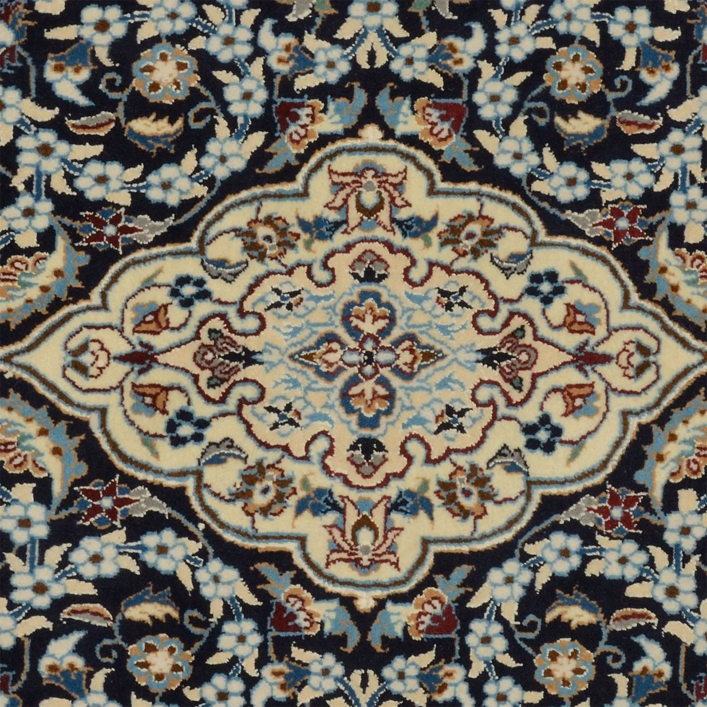 Hand-Knotted Wool Nain Persian Rug, 120 × 204 cm