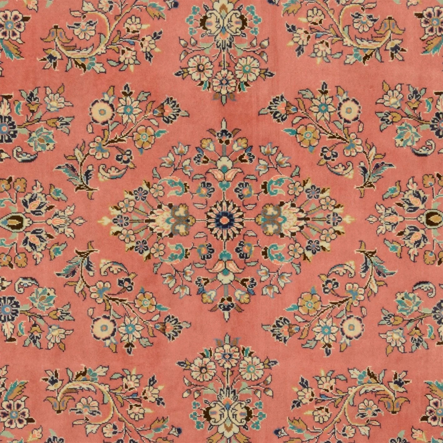 Hand-Knotted Wool Sarouk Persian Rug, 192 × 196 cm