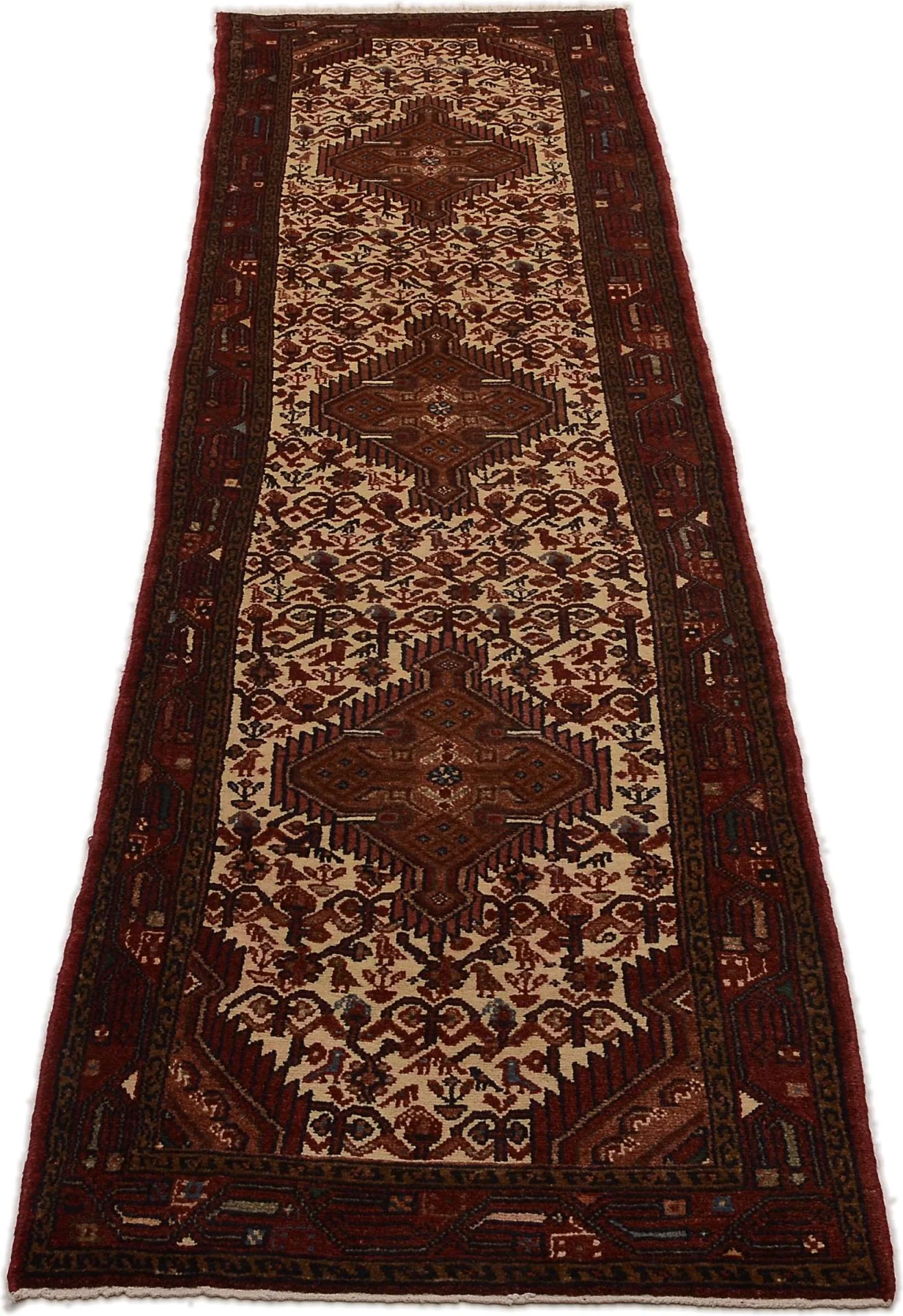 Hosseinabad Persian Rug — hand-knotted, 76 × 285 cm, Wool