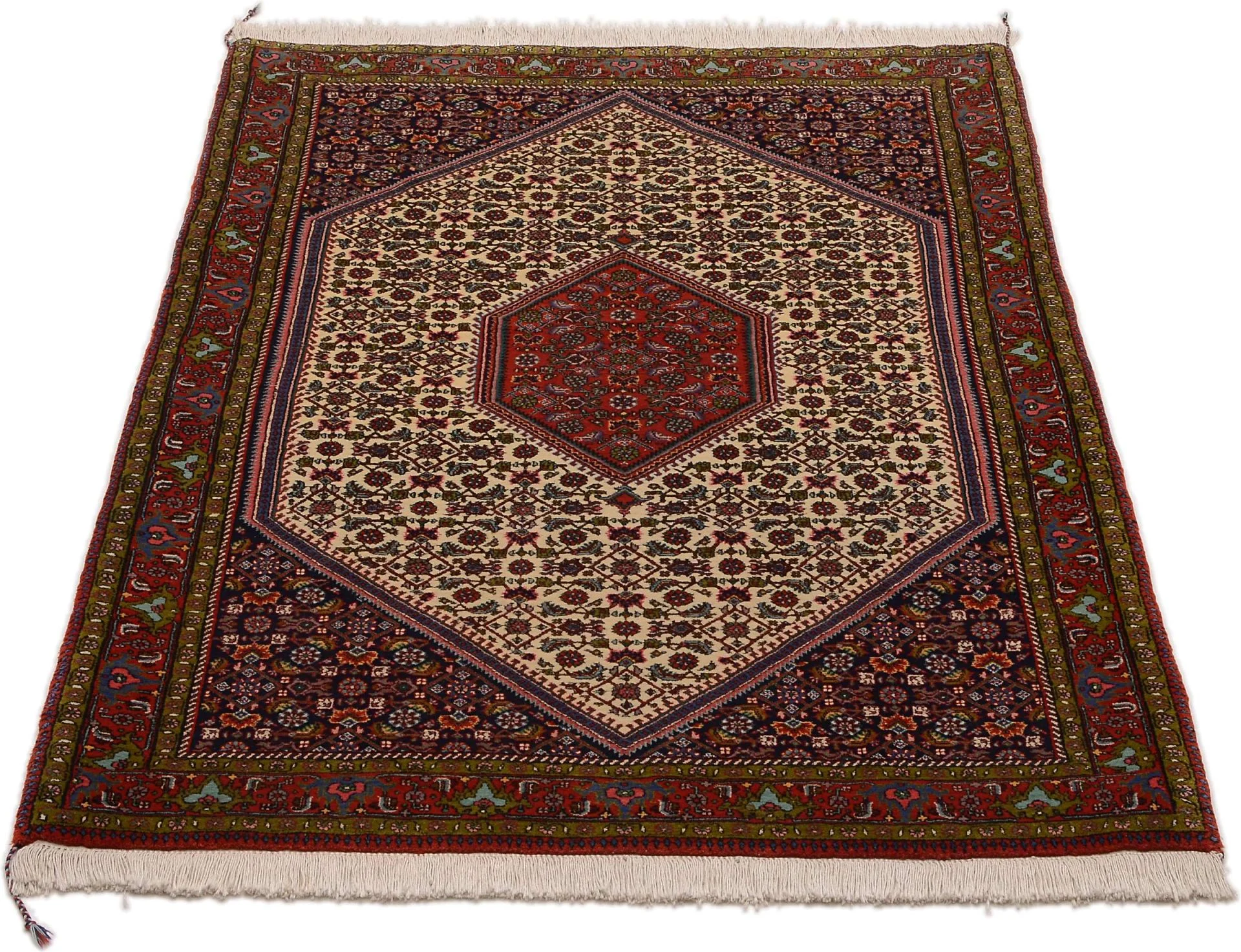 Hand-Knotted Wool Bijar Persian Rug, 114 × 177 cm