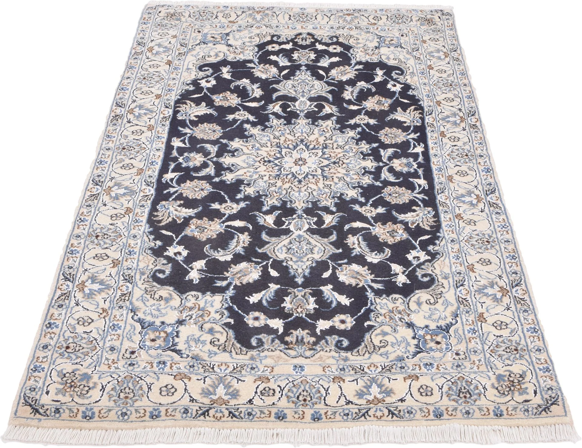 Nain Persian Rug 122 × 217 cm, Wool, hand-knotted