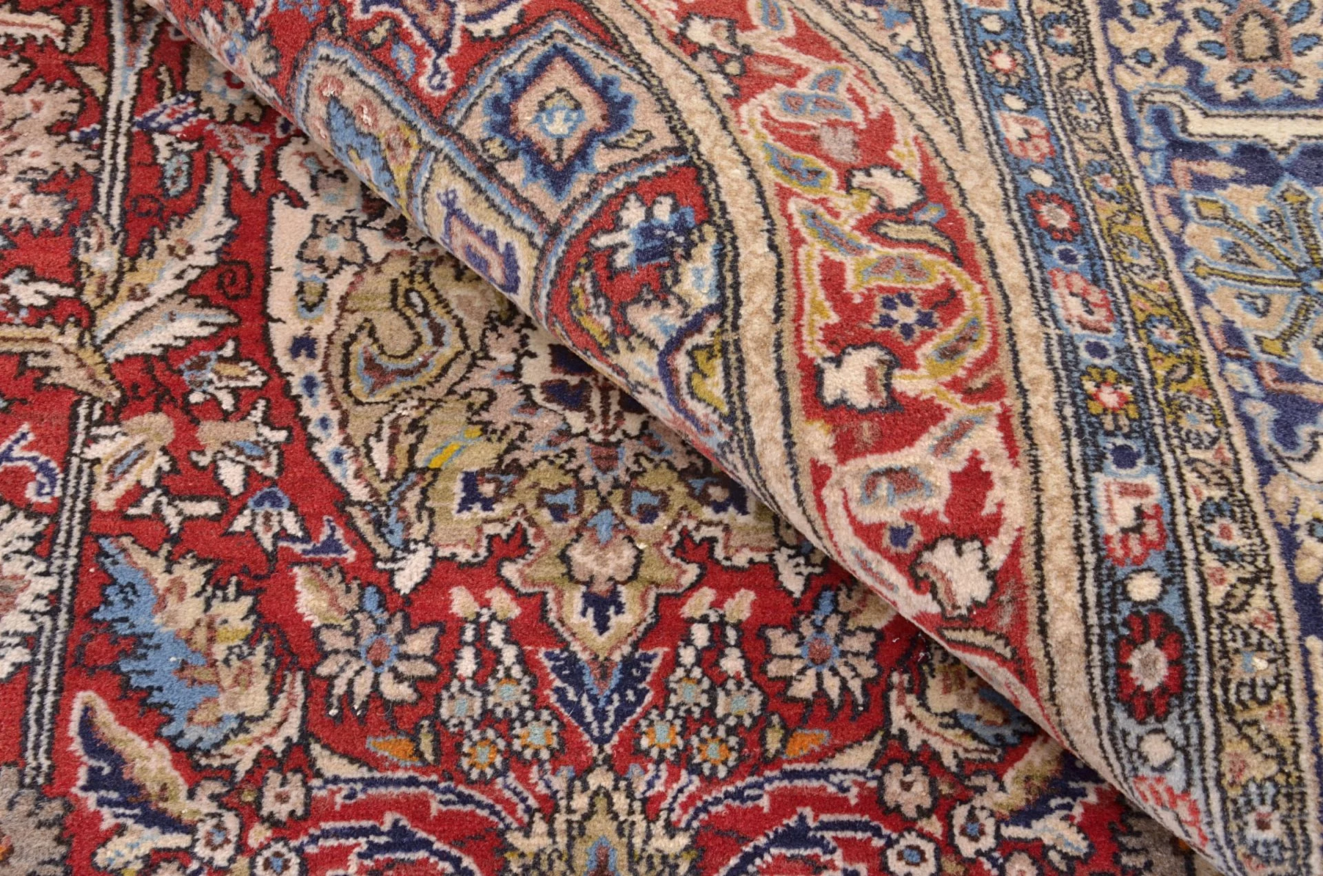 Hand-Knotted Wool Qom Persian Rug, 140 × 200 cm