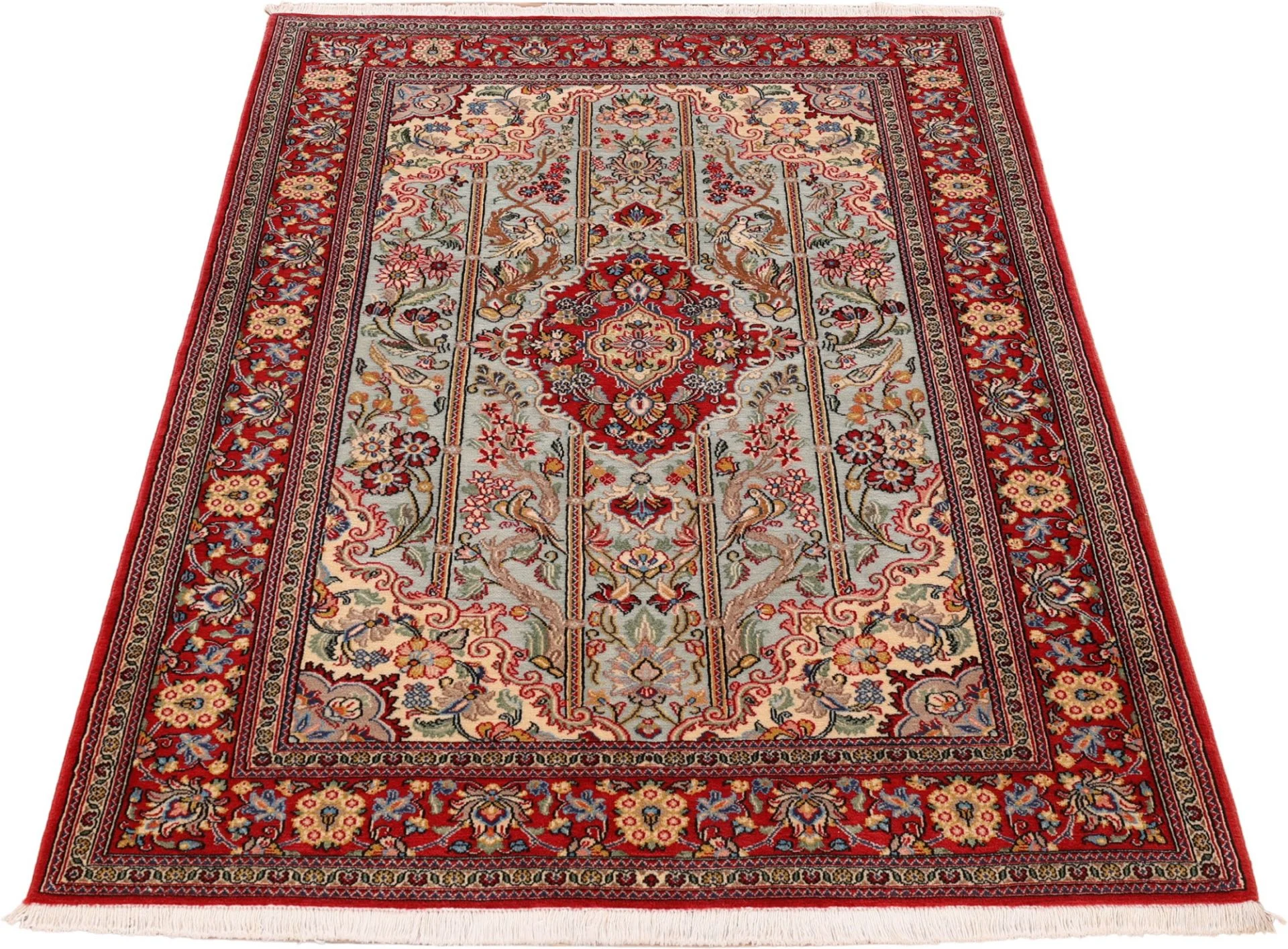 Qom Persian Rug — hand-knotted, 132 × 194 cm, Wool
