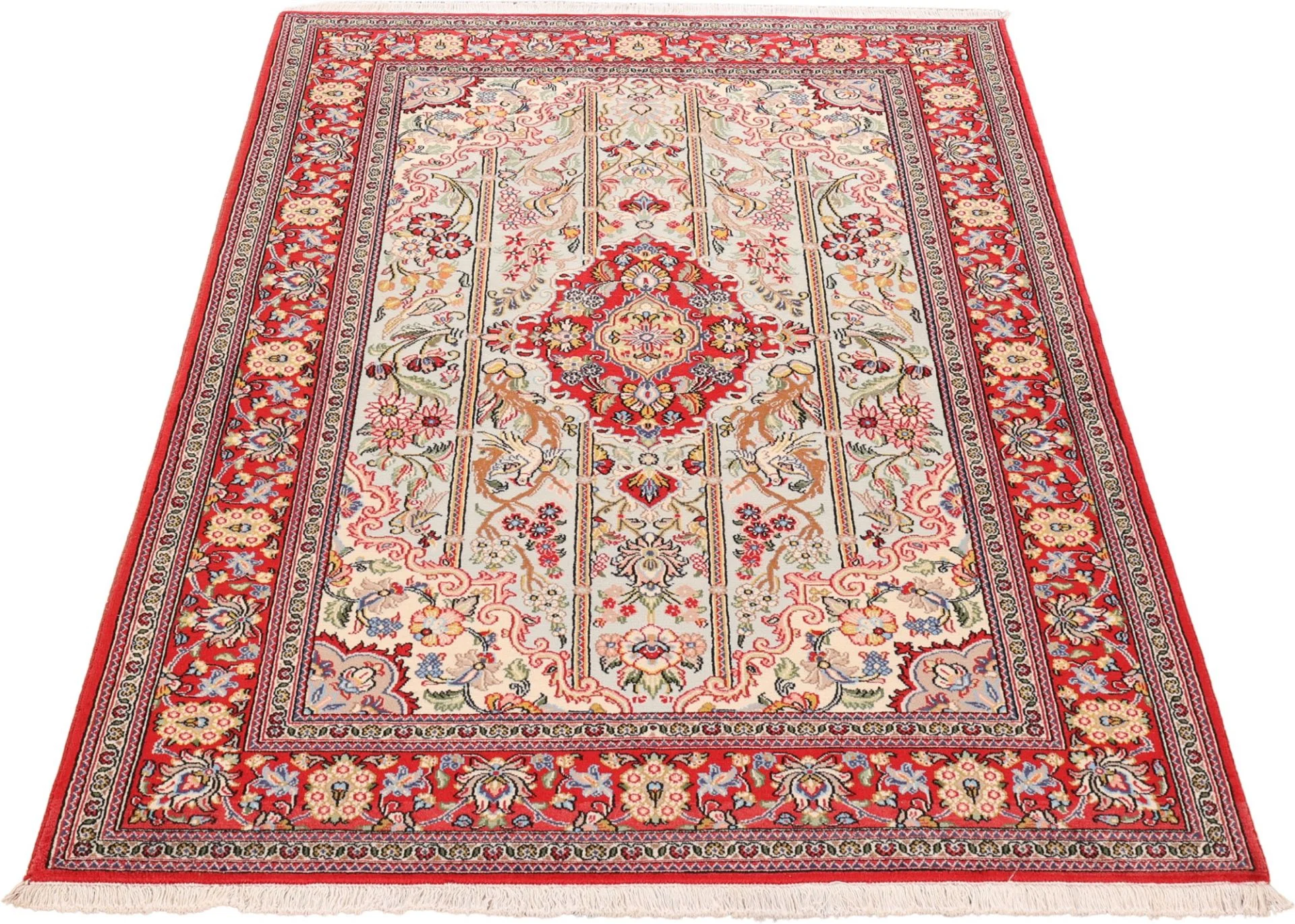 Qom Persian Rug — hand-knotted, 132 × 194 cm, Wool