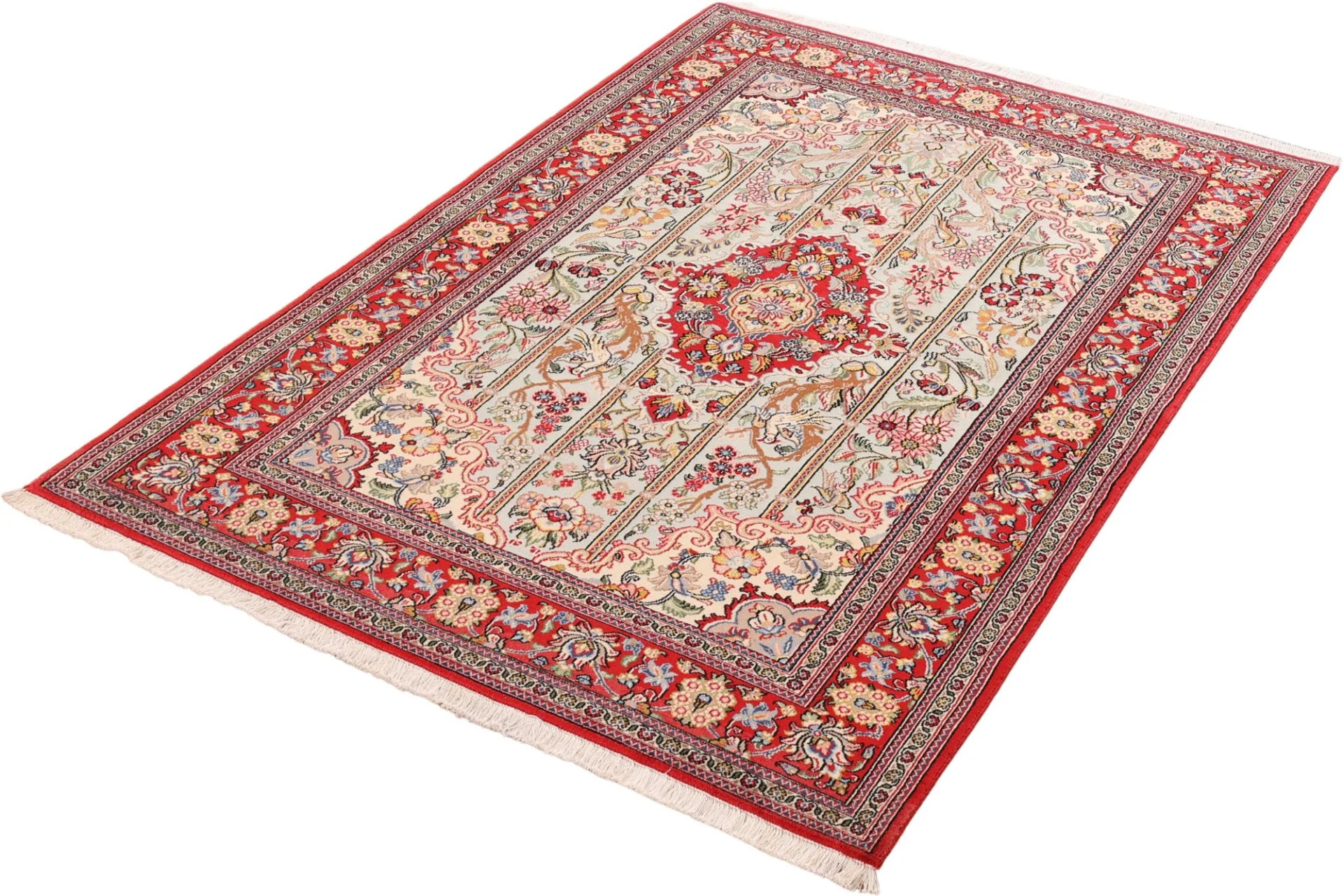 Qom Persian Rug — hand-knotted, 132 × 194 cm, Wool