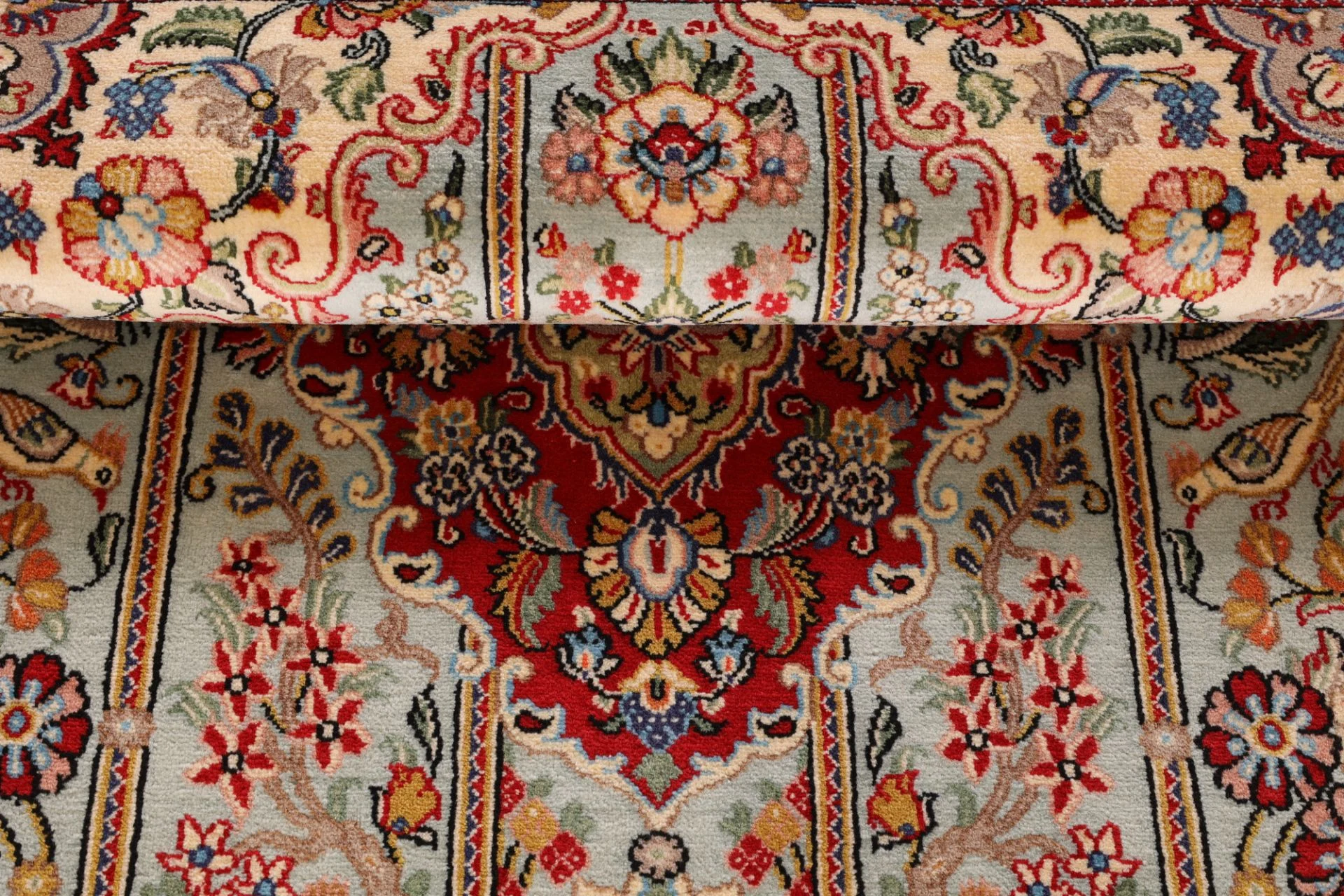 Qom Persian Rug — hand-knotted, 132 × 194 cm, Wool