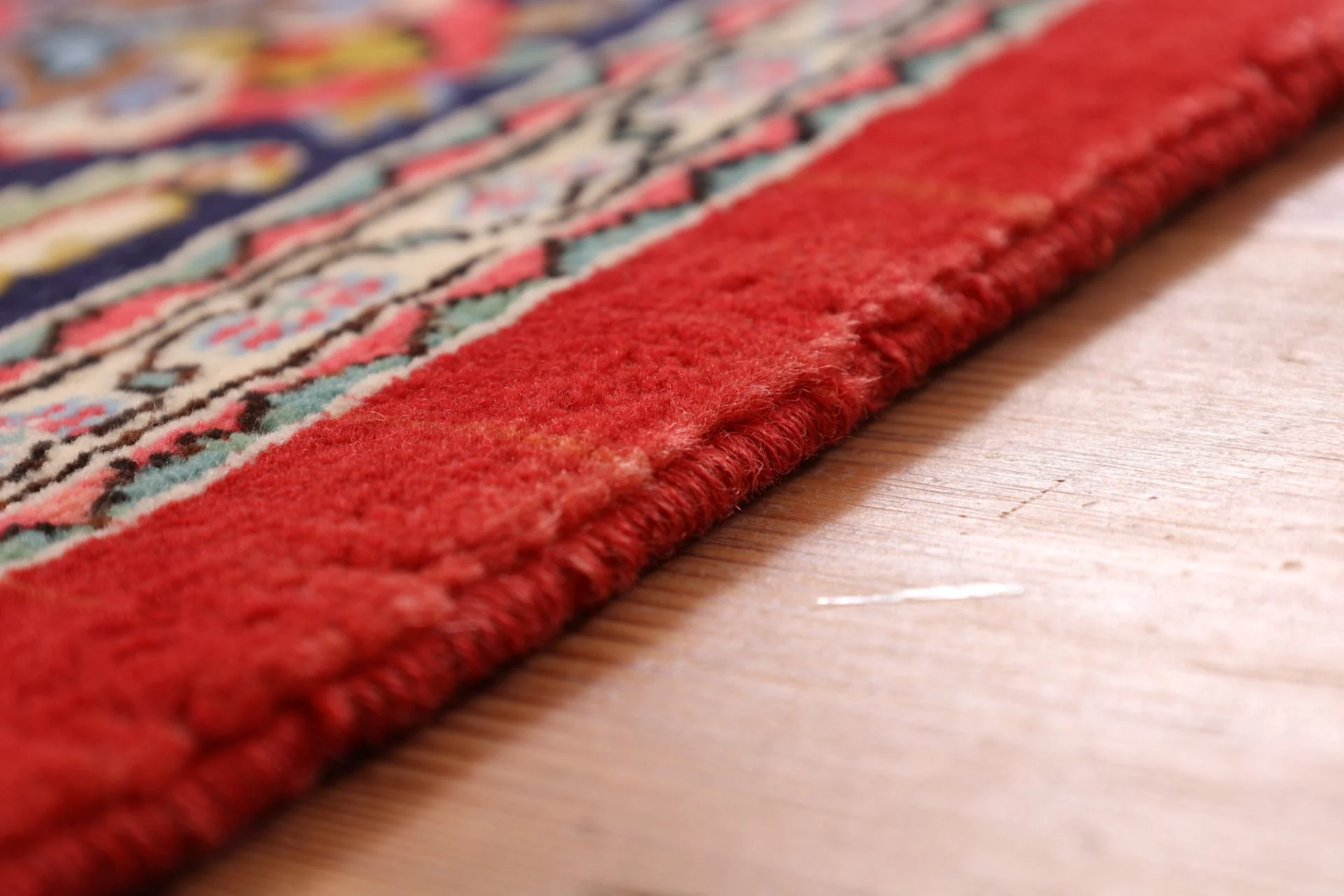 Hand-Knotted Wool Qom Persian Rug, 137 × 208 cm
