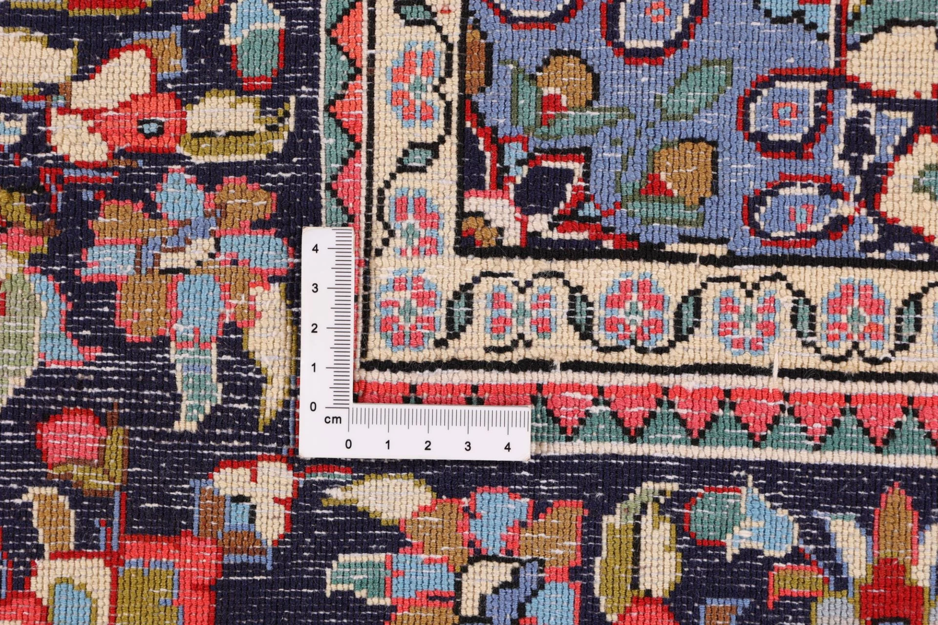 Hand-Knotted Wool Qom Persian Rug, 137 × 208 cm