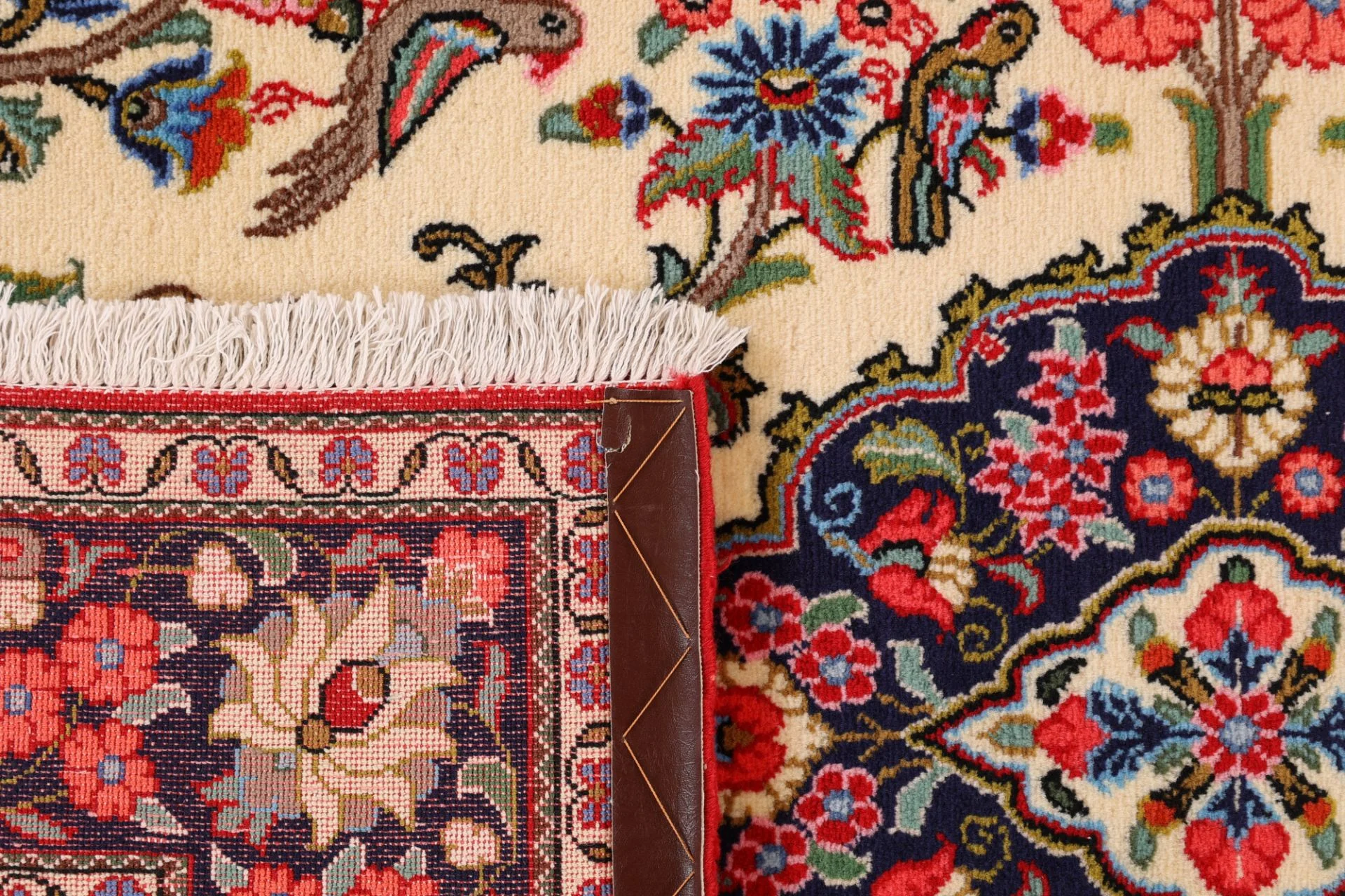 Hand-Knotted Wool Qom Persian Rug, 140 × 214 cm