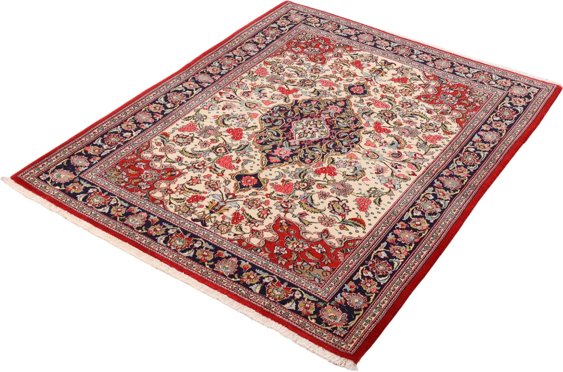 Qom Persian Rug — hand-knotted, 141 × 179 cm, Wool