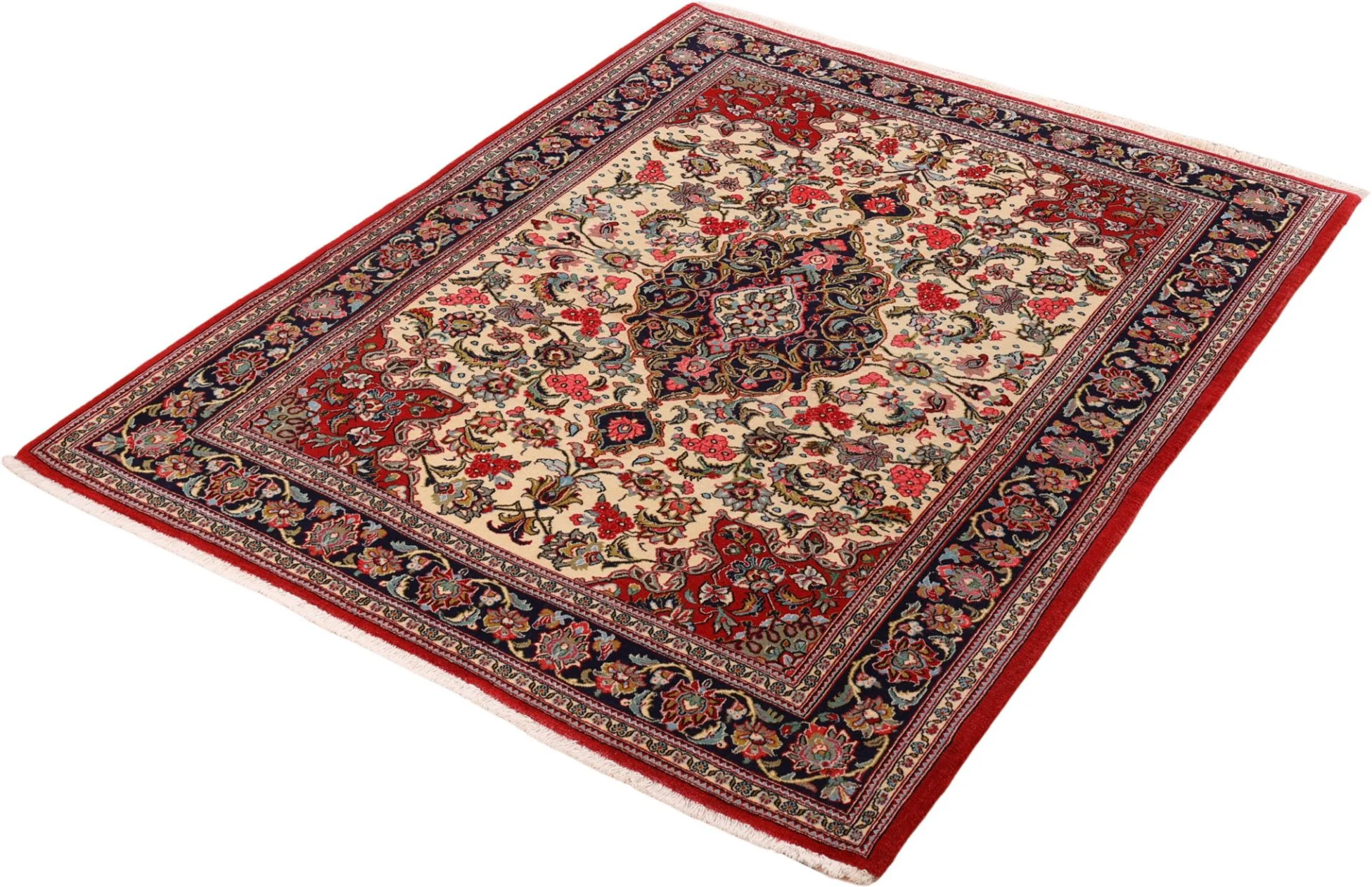 Qom Persian Rug — hand-knotted, 141 × 179 cm, Wool