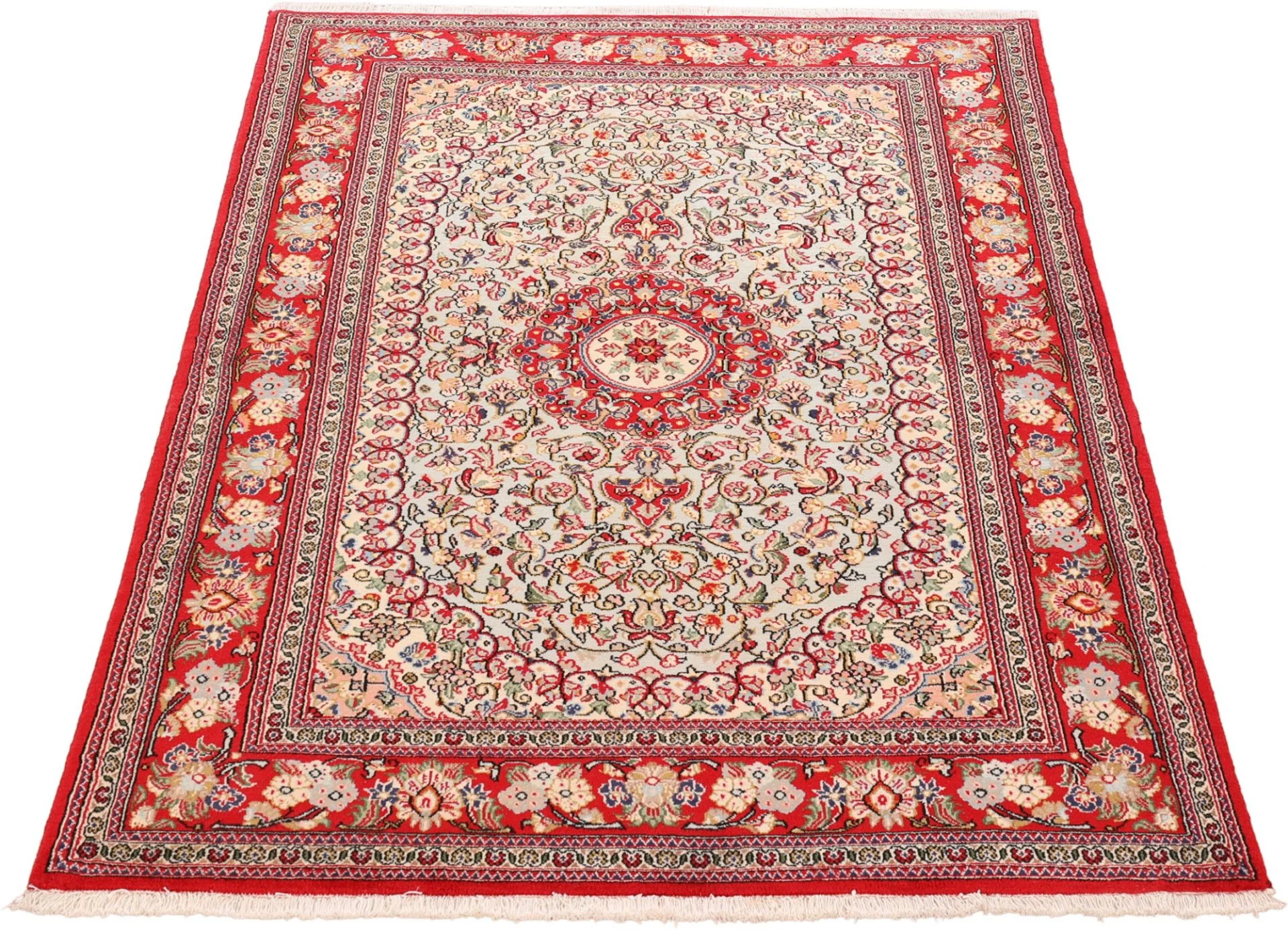 Qom Persian Rug 129 × 184 cm, Wool, hand-knotted