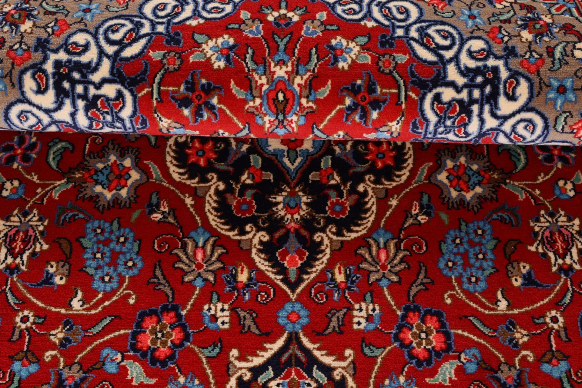 Hand-Knotted Wool Qom Persian Rug, 133 × 201 cm