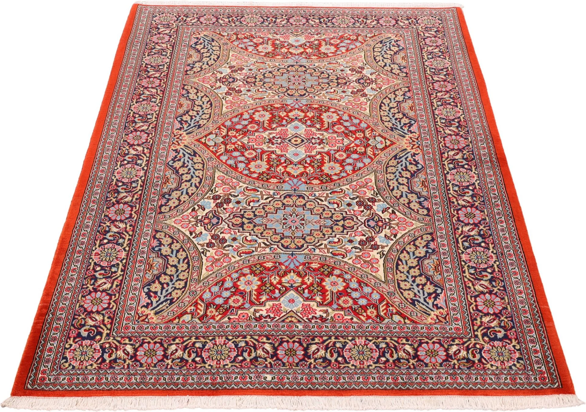 perserteppich-ghom-138-x-200-cm-schurwolle-handgeknupft-10 Hand-Knotted Wool Qom Persian Rug, 138 × 200 cm