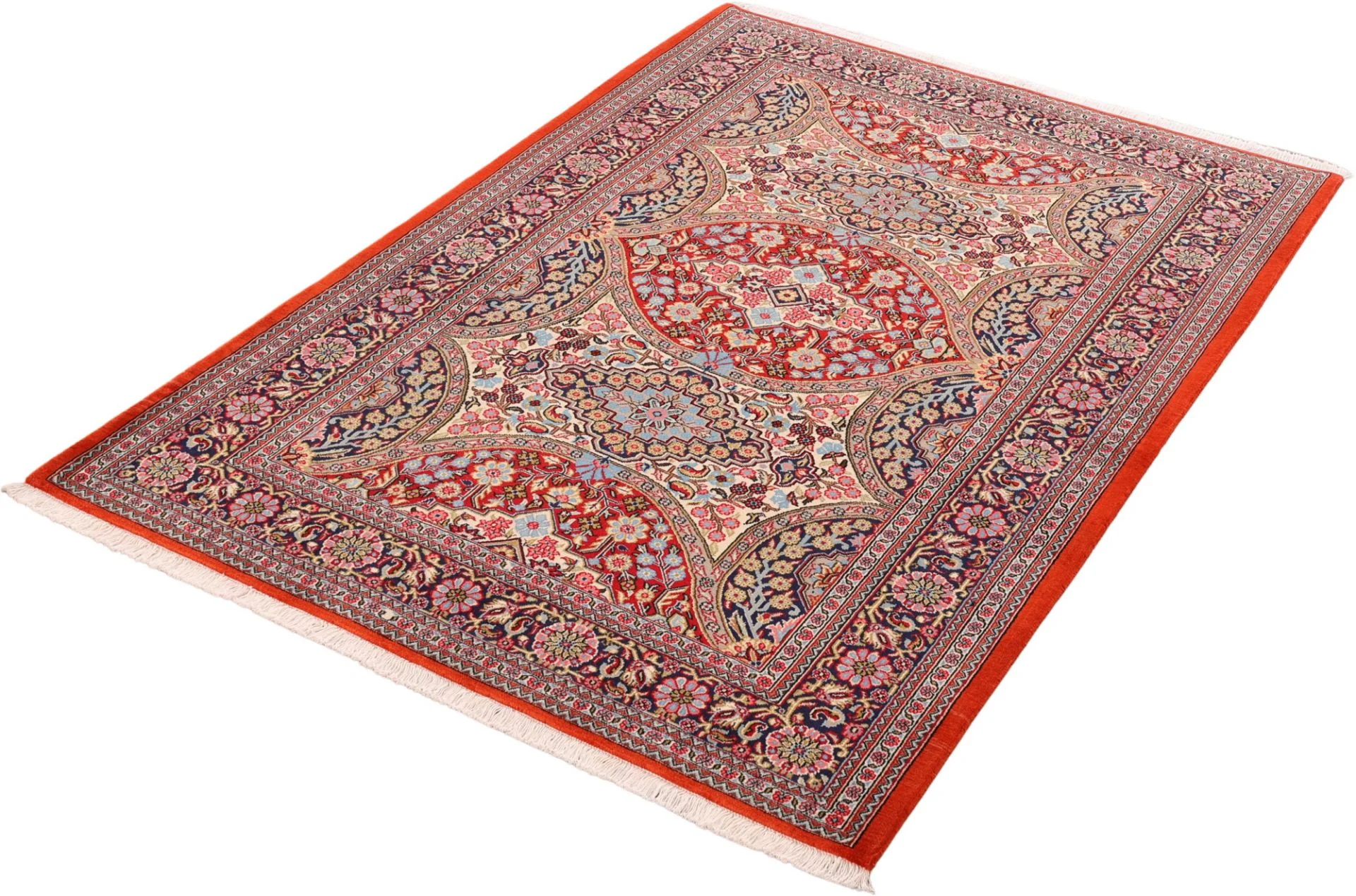 perserteppich-ghom-138-x-200-cm-schurwolle-handgeknupft-11 Hand-Knotted Wool Qom Persian Rug, 138 × 200 cm