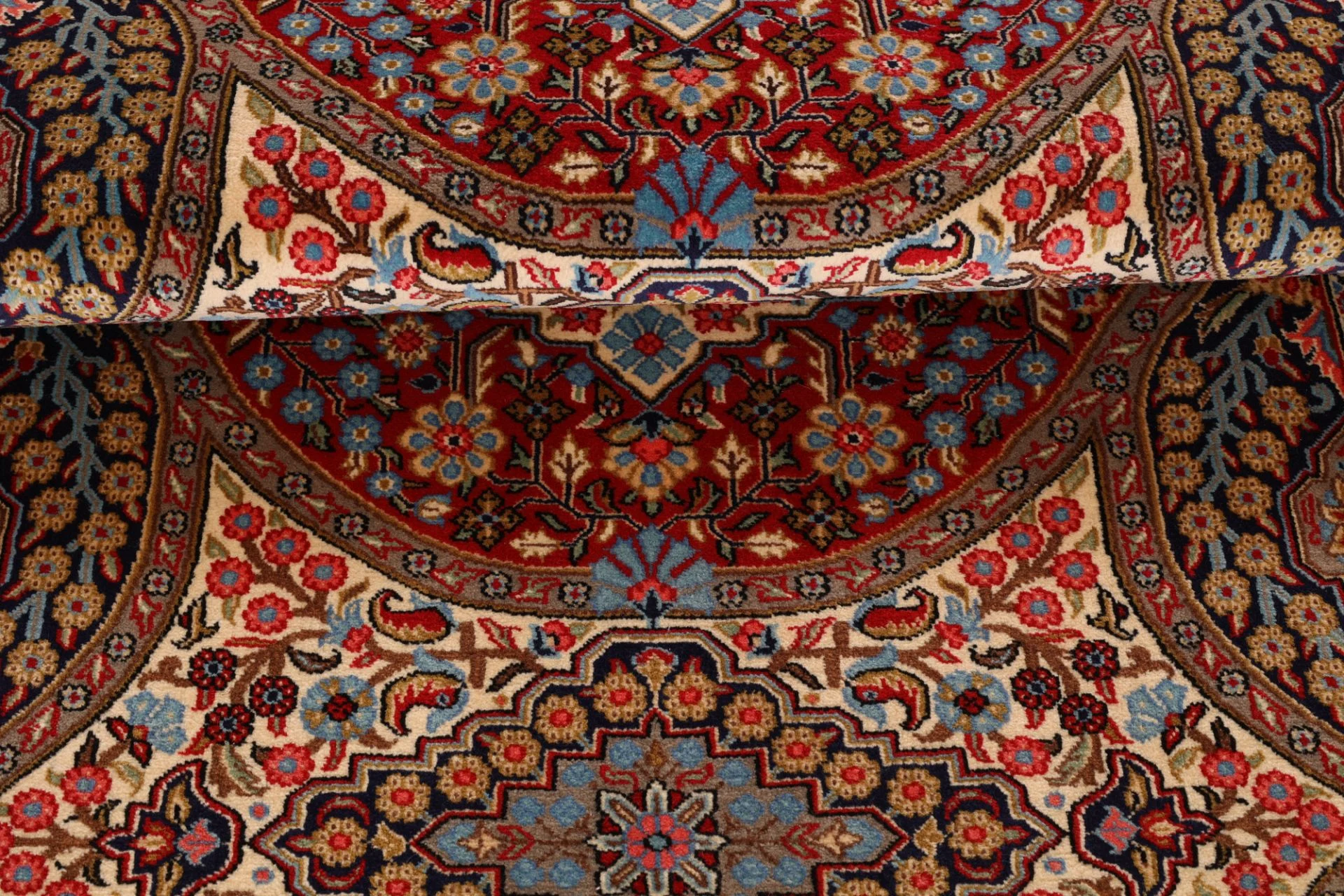 perserteppich-ghom-138-x-200-cm-schurwolle-handgeknupft-15 Hand-Knotted Wool Qom Persian Rug, 138 × 200 cm