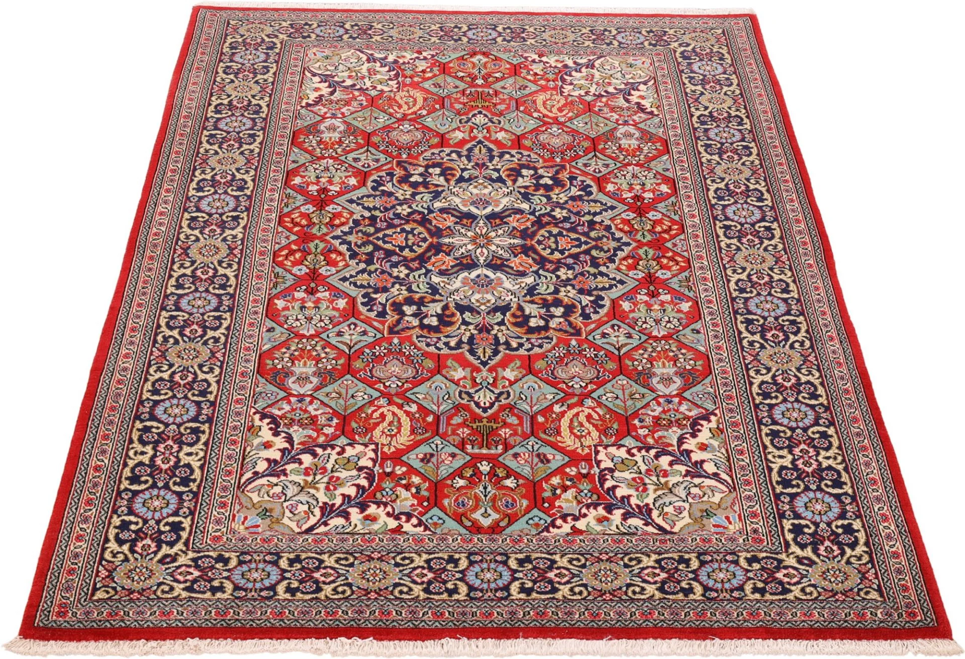 Qom Persian Rug 137 × 185 cm, Wool, hand-knotted