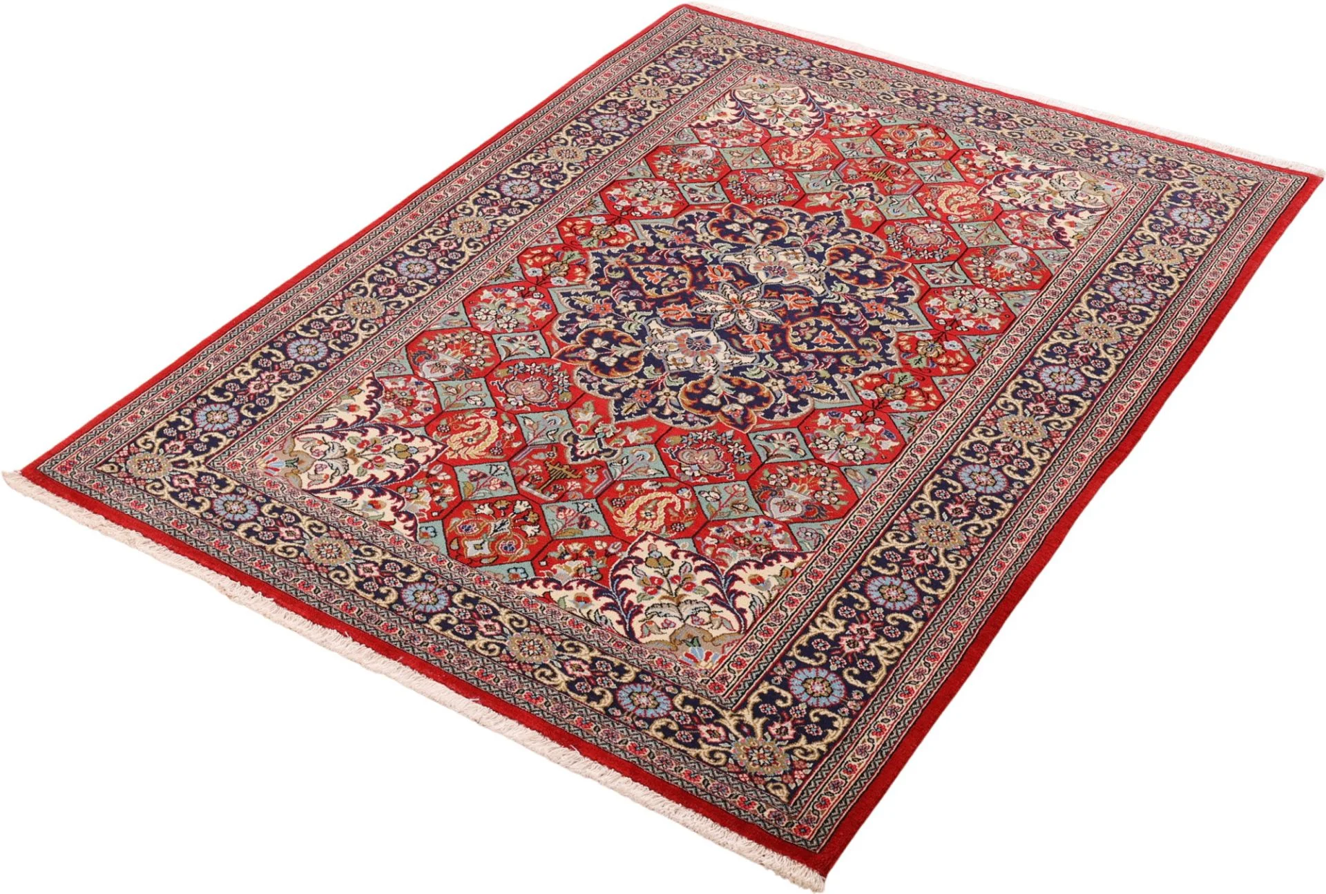 Qom Persian Rug 137 × 185 cm, Wool, hand-knotted