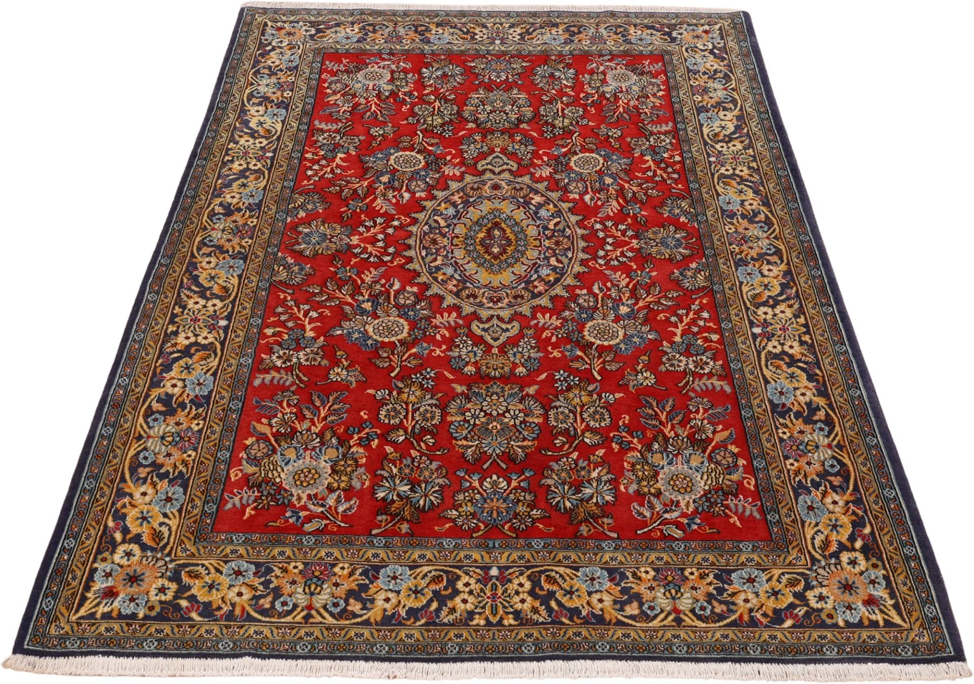 Qom Persian Rug — hand-knotted, 144 × 216 cm, Wool