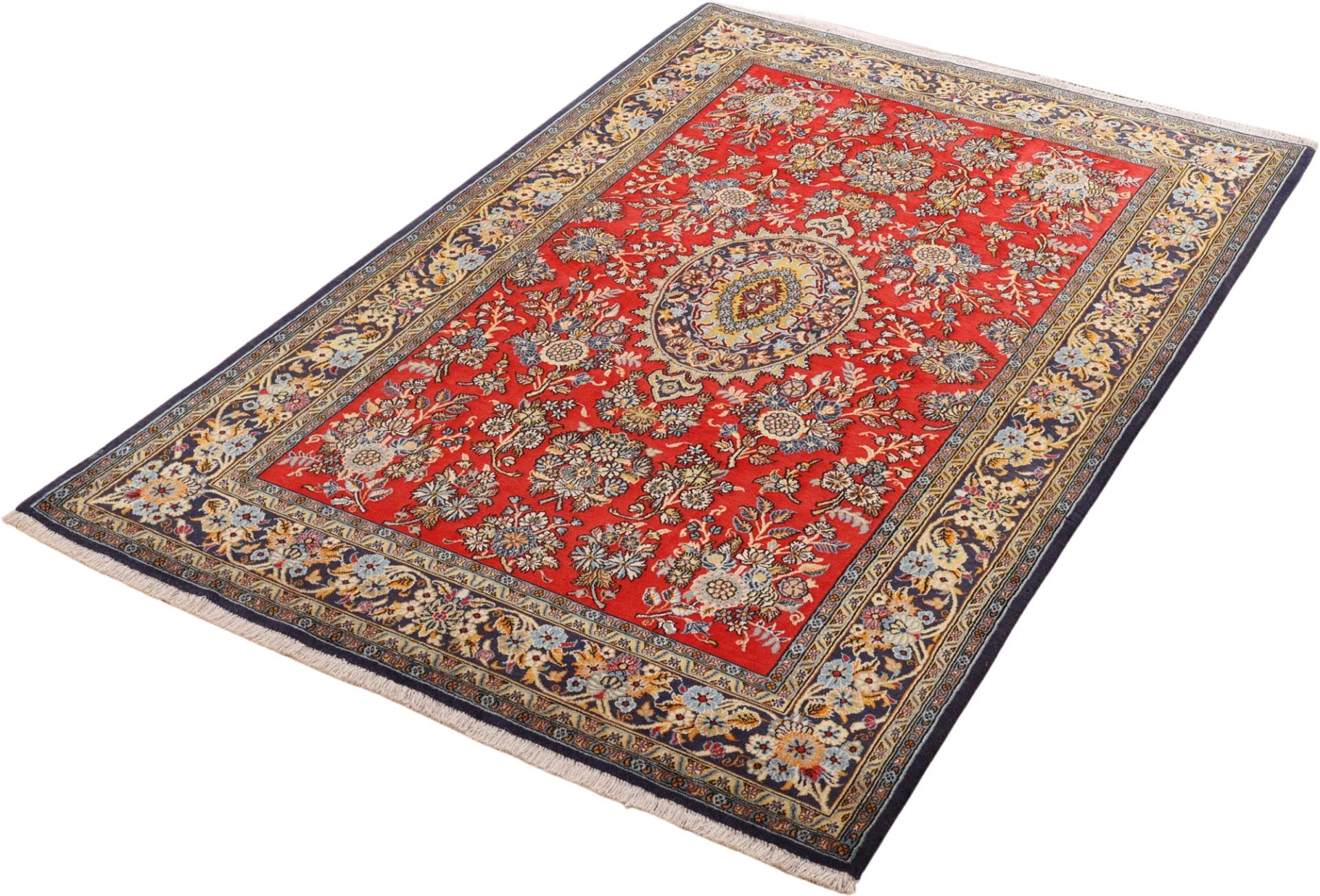 Qom Persian Rug — hand-knotted, 144 × 216 cm, Wool