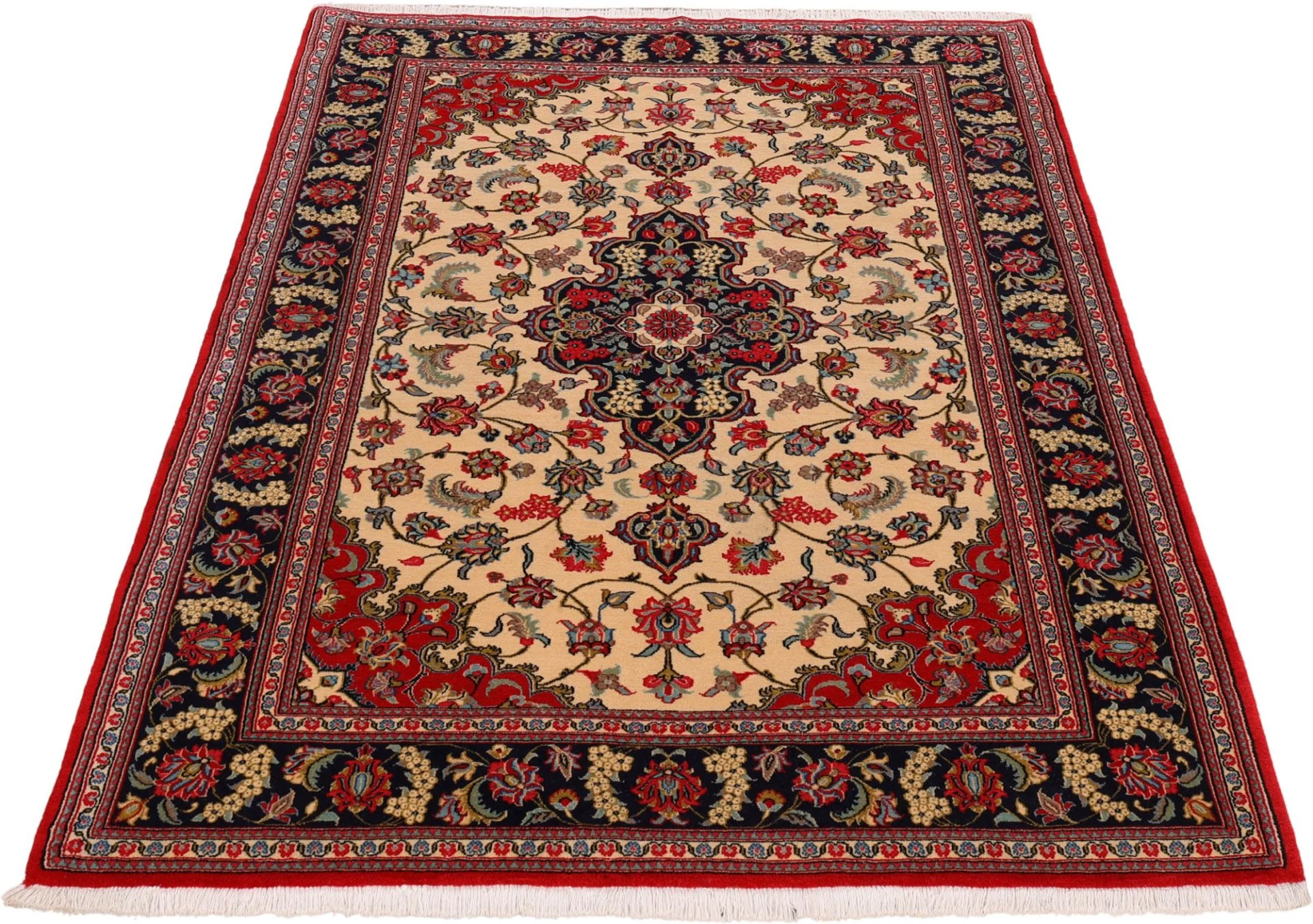 Qom Persian Rug — hand-knotted, 147 × 215 cm, Wool