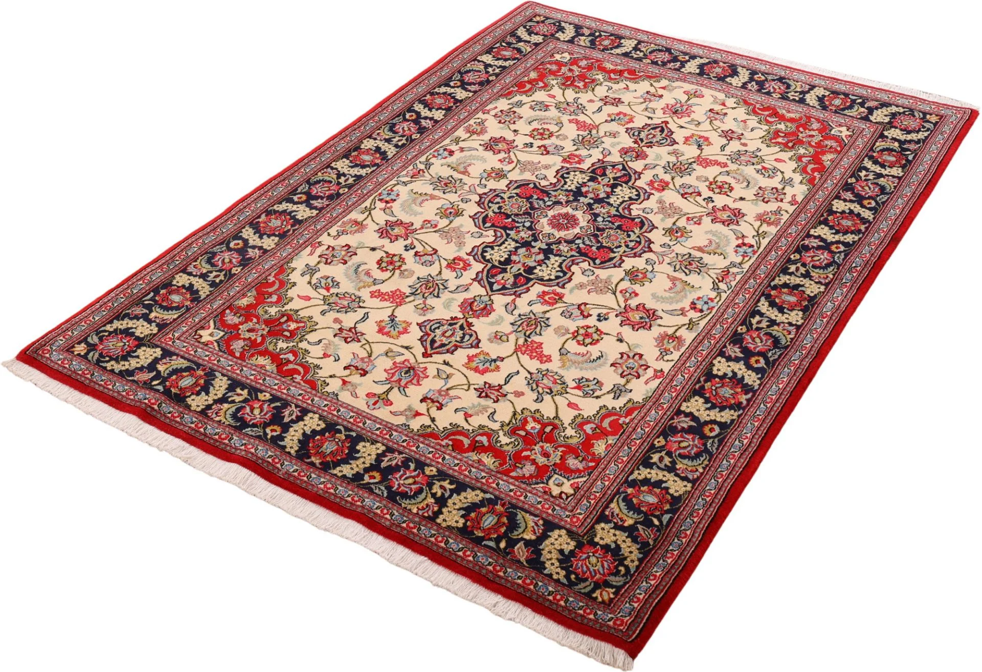 Qom Persian Rug — hand-knotted, 147 × 215 cm, Wool