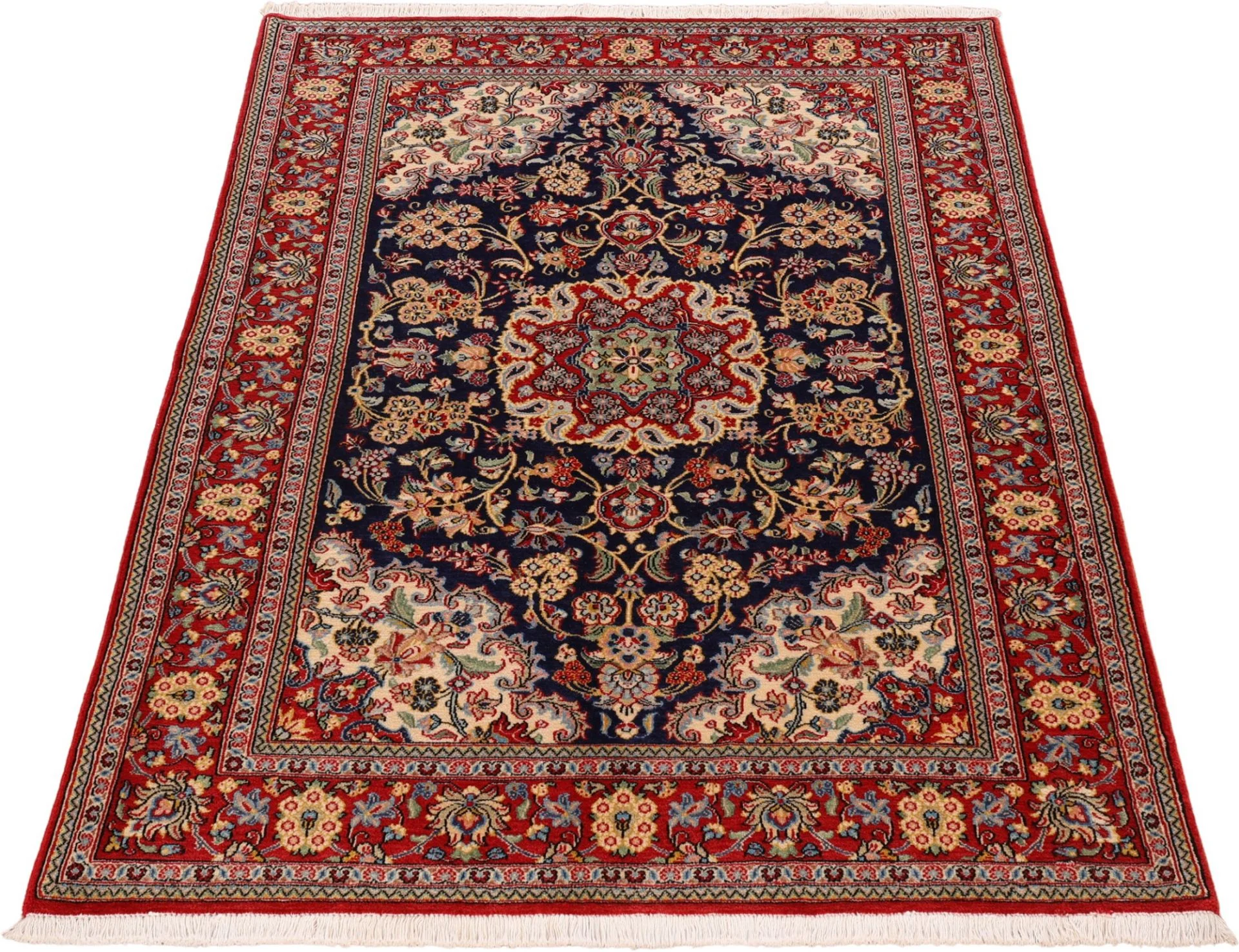 Qom Persian Rug 122 × 178 cm, Wool, hand-knotted
