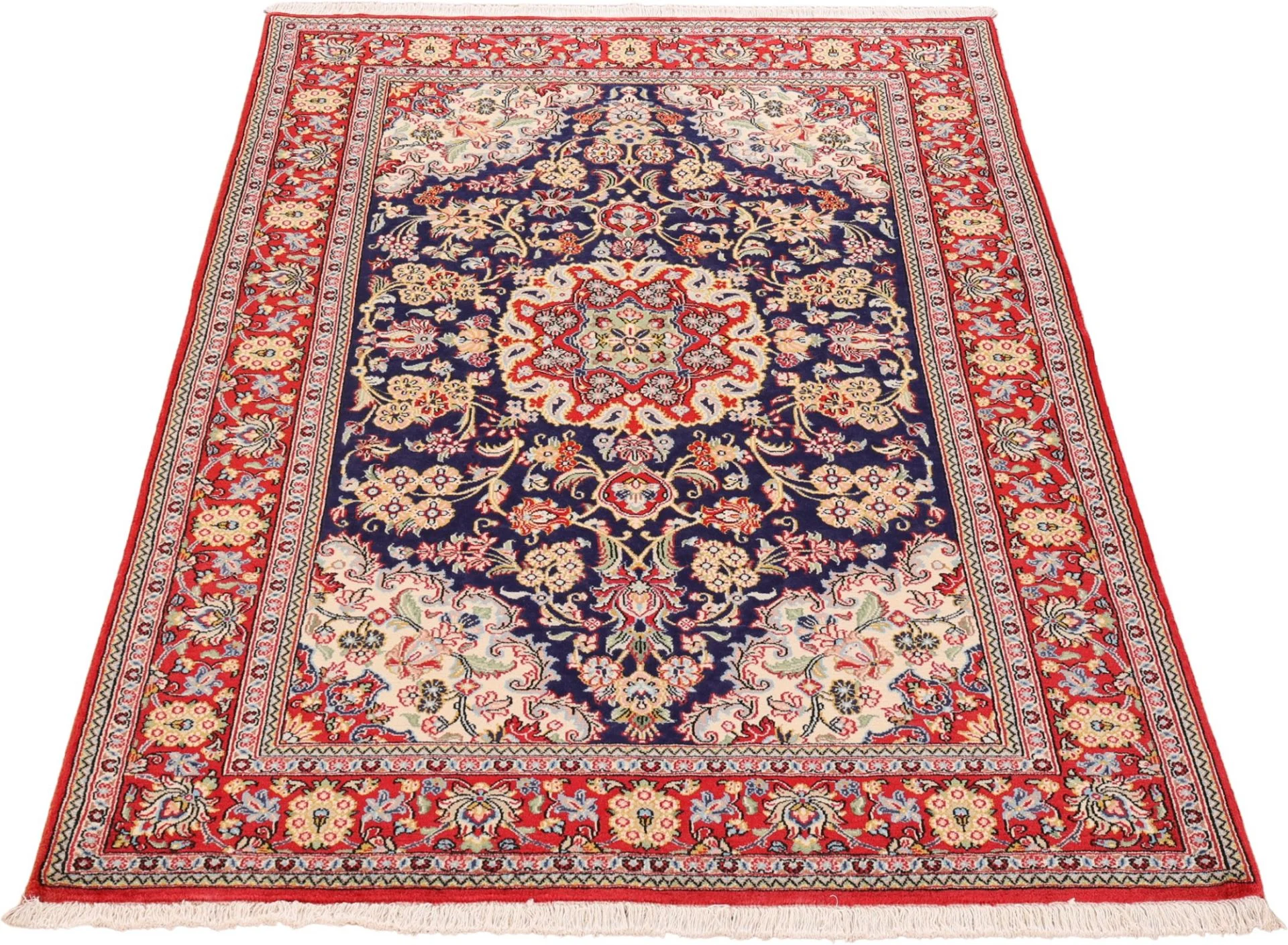 Qom Persian Rug 122 × 178 cm, Wool, hand-knotted