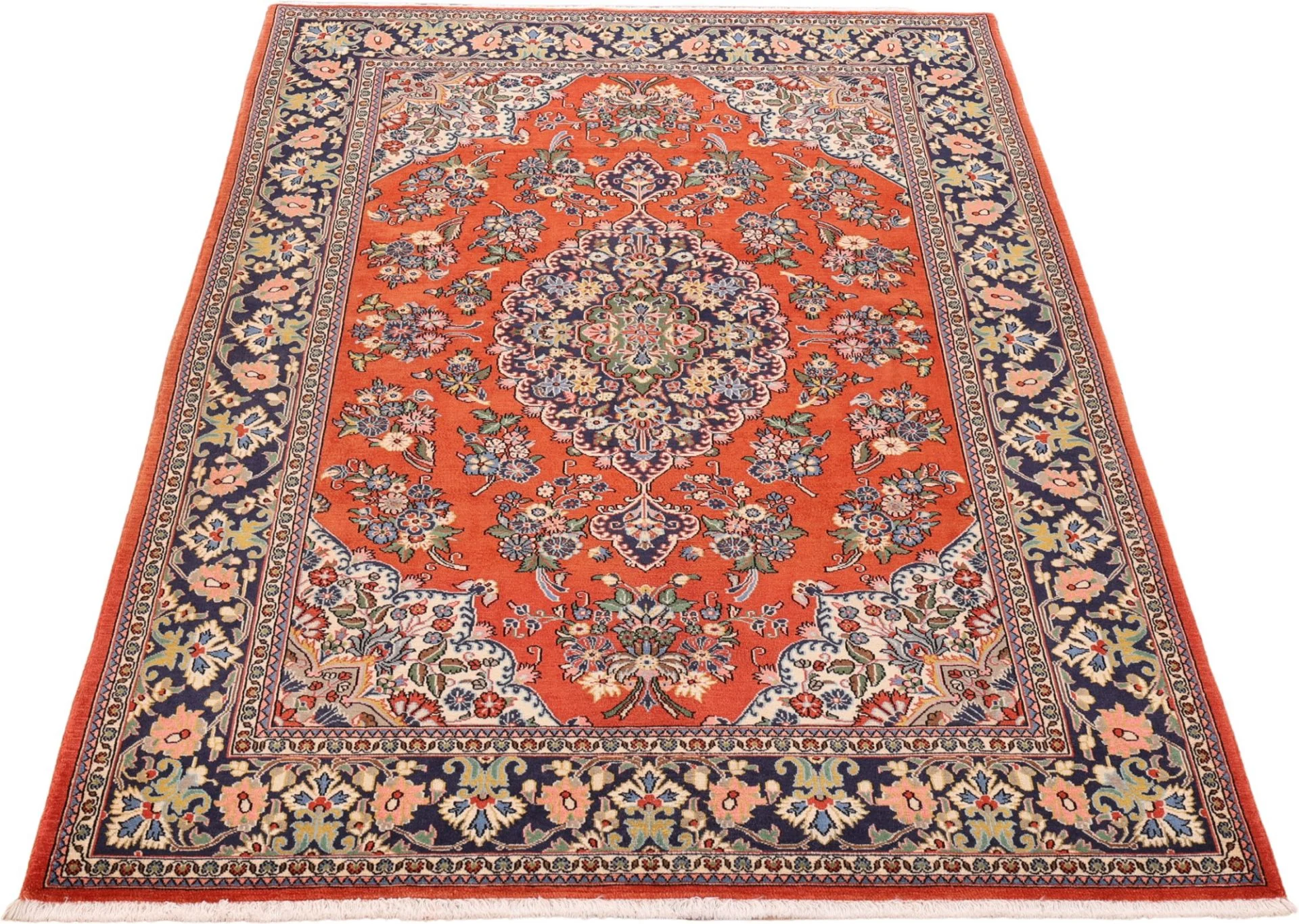Qom Persian Rug 136 × 204 cm, Wool, hand-knotted