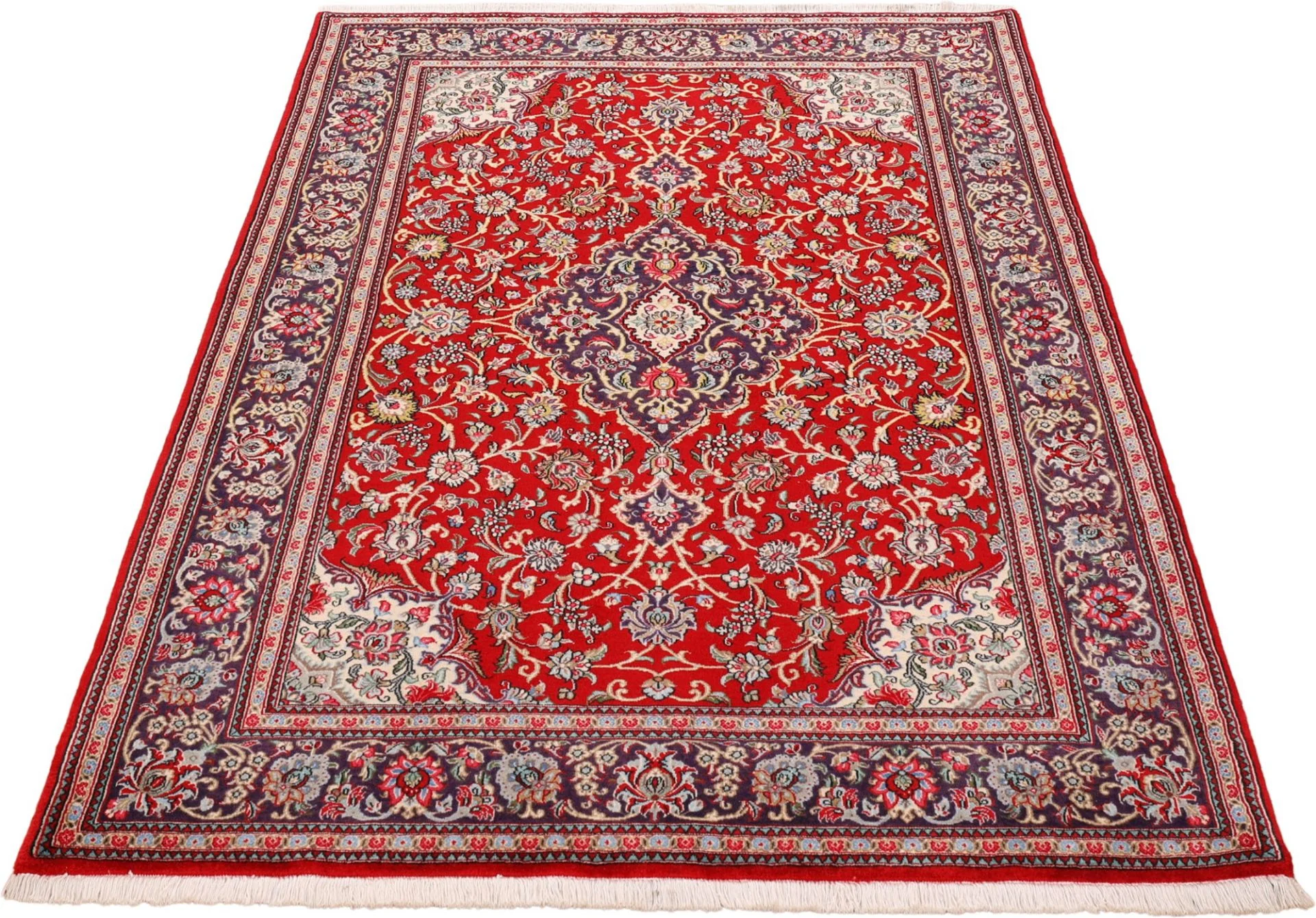 Qom Persian Rug 146 × 216 cm, Wool, hand-knotted