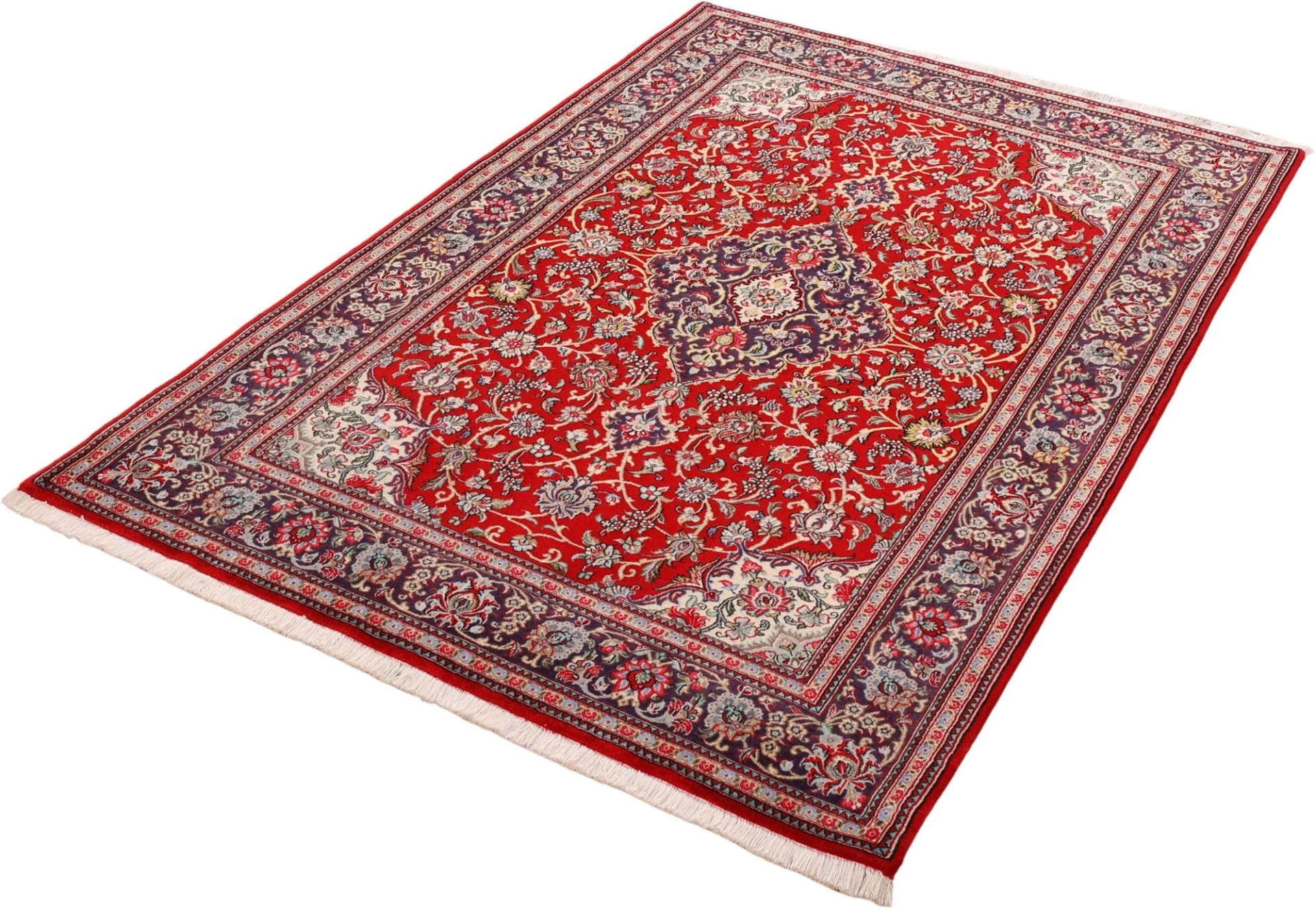Qom Persian Rug 146 × 216 cm, Wool, hand-knotted