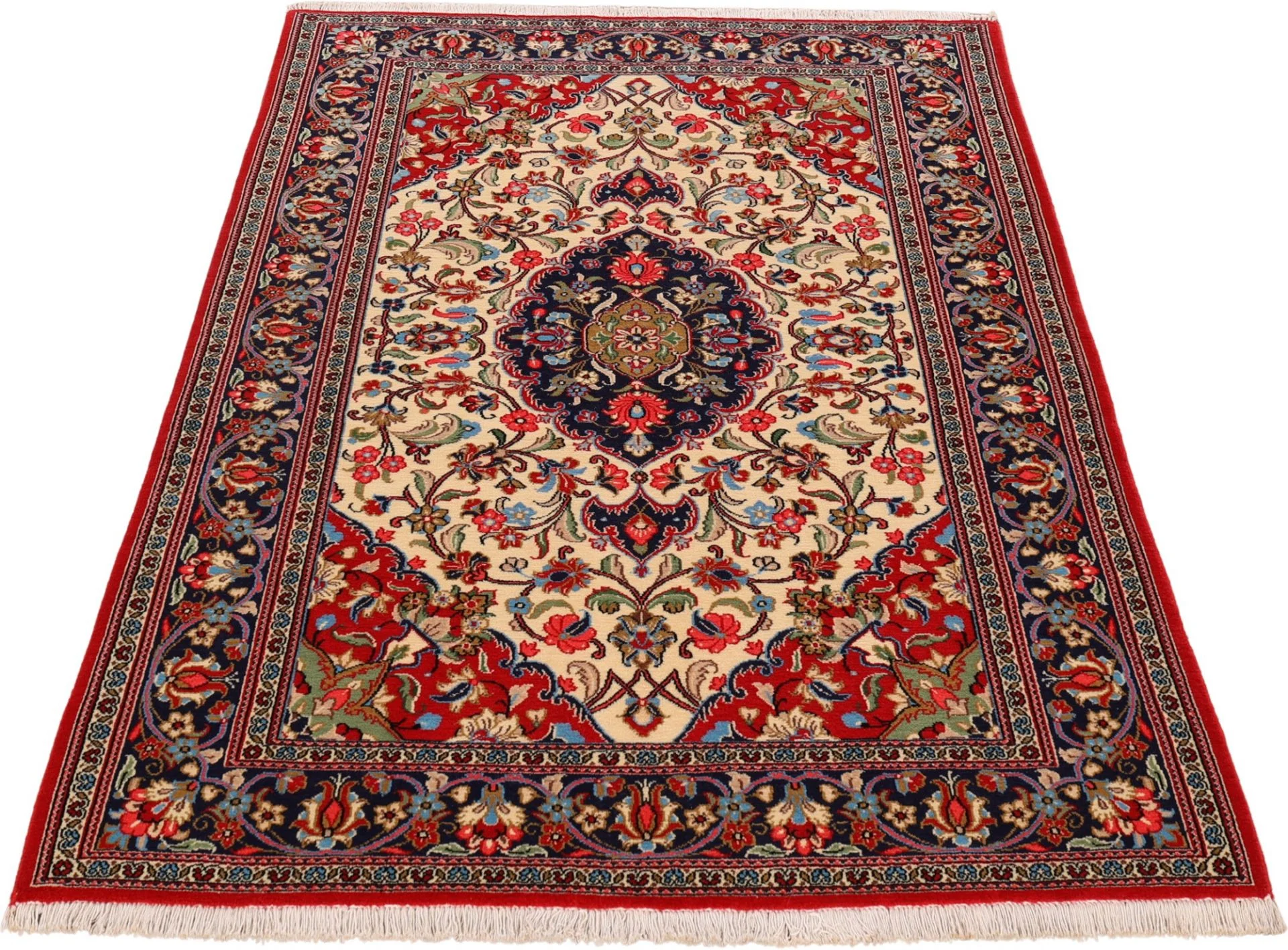 Qom Persian Rug 132 × 203 cm, Wool, hand-knotted