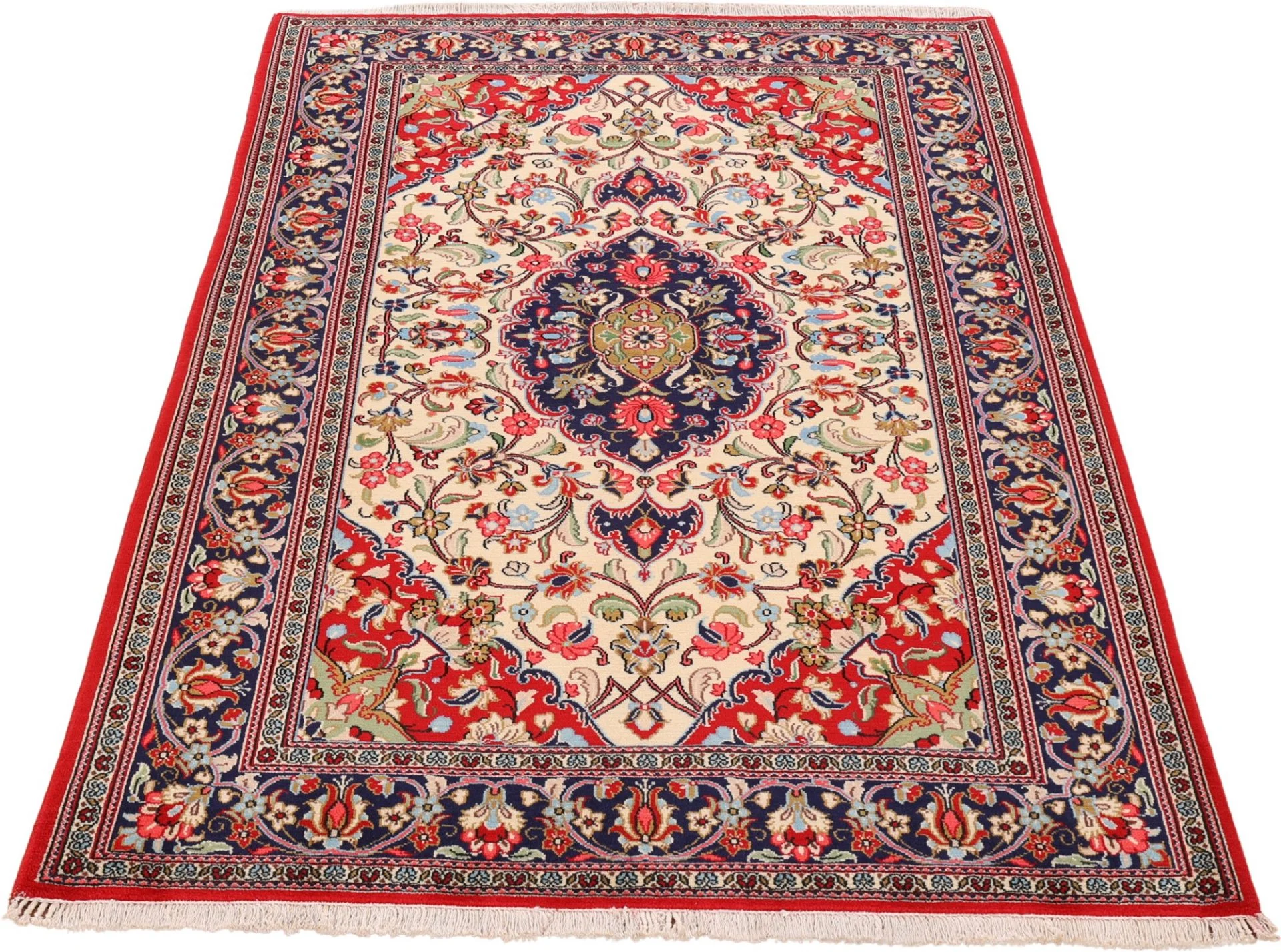 Qom Persian Rug 132 × 203 cm, Wool, hand-knotted