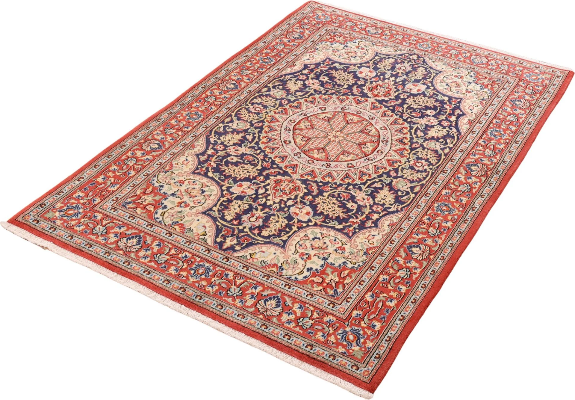 perserteppich-ghom-131-x-197-cm-schurwolle-handgeknupft-3 Hand-Knotted Wool Qom Persian Rug, 131 × 197 cm