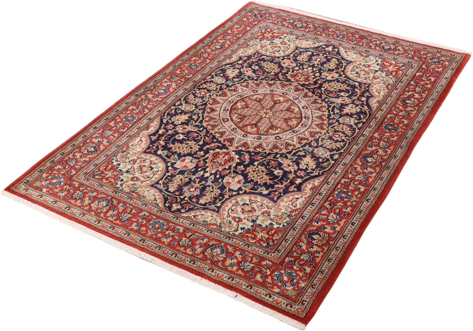 perserteppich-ghom-131-x-197-cm-schurwolle-handgeknupft-4 Hand-Knotted Wool Qom Persian Rug, 131 × 197 cm