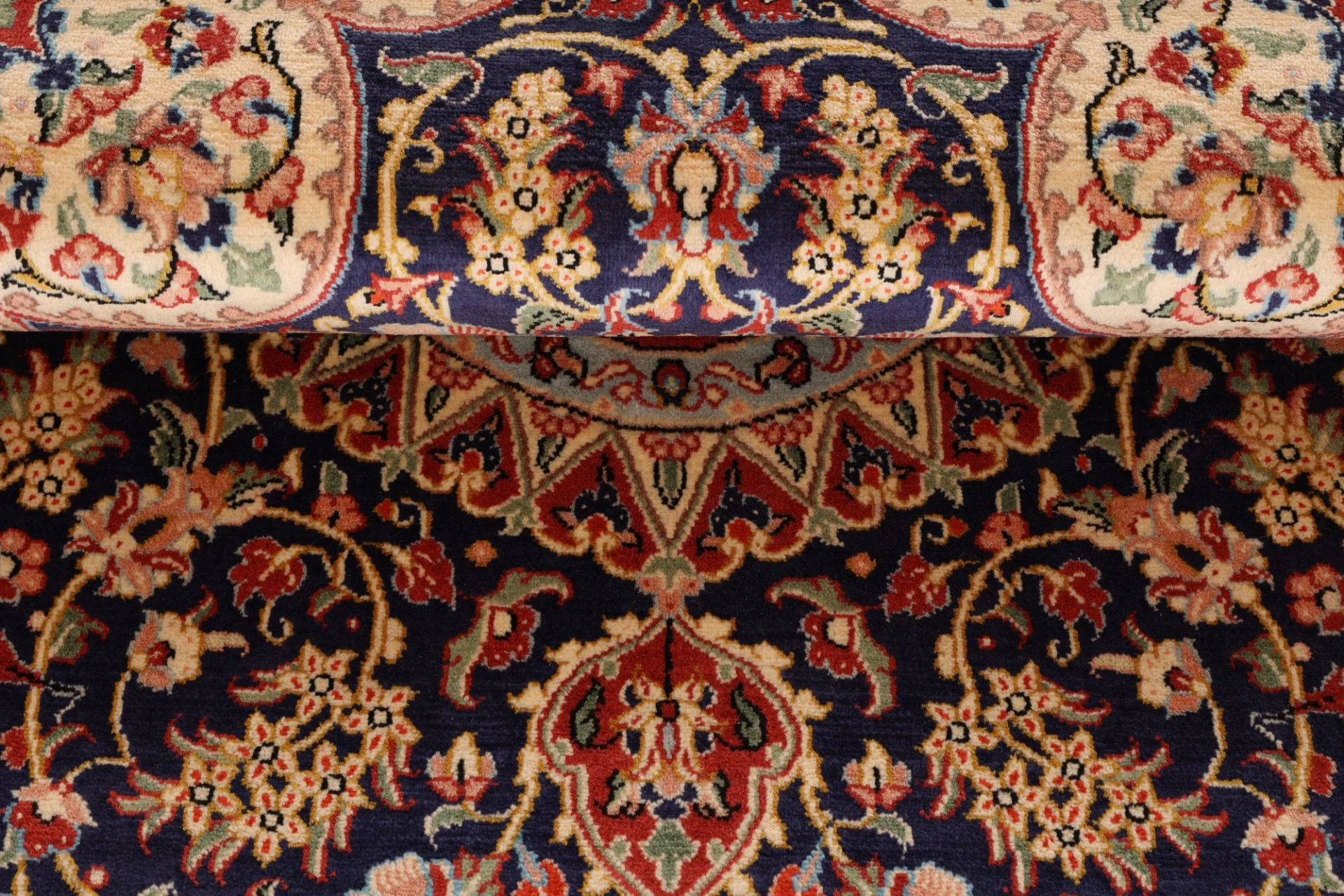 perserteppich-ghom-131-x-197-cm-schurwolle-handgeknupft-7 Hand-Knotted Wool Qom Persian Rug, 131 × 197 cm
