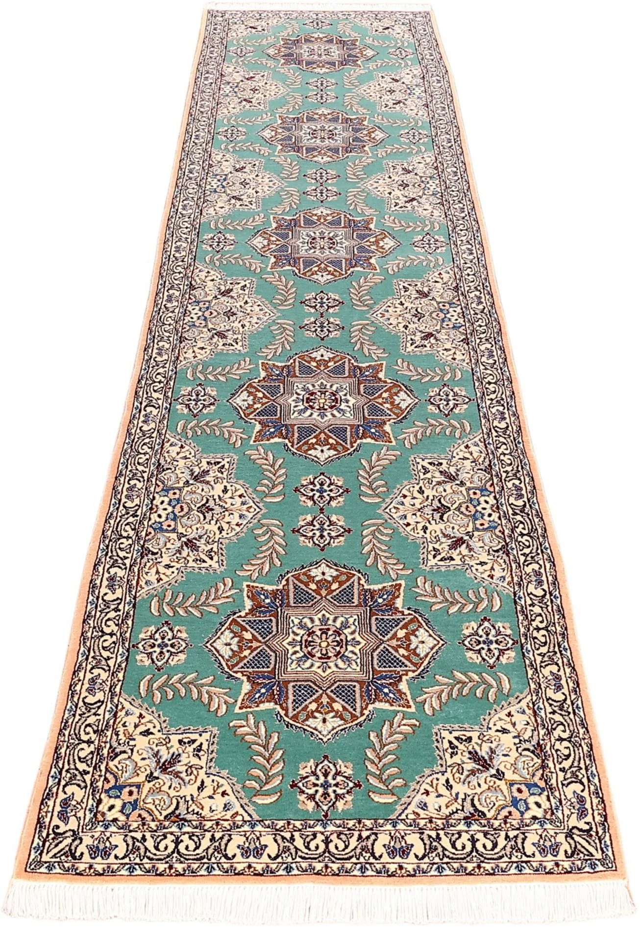 Nain Persian Rug 81 × 400 cm, Wool, hand-knotted