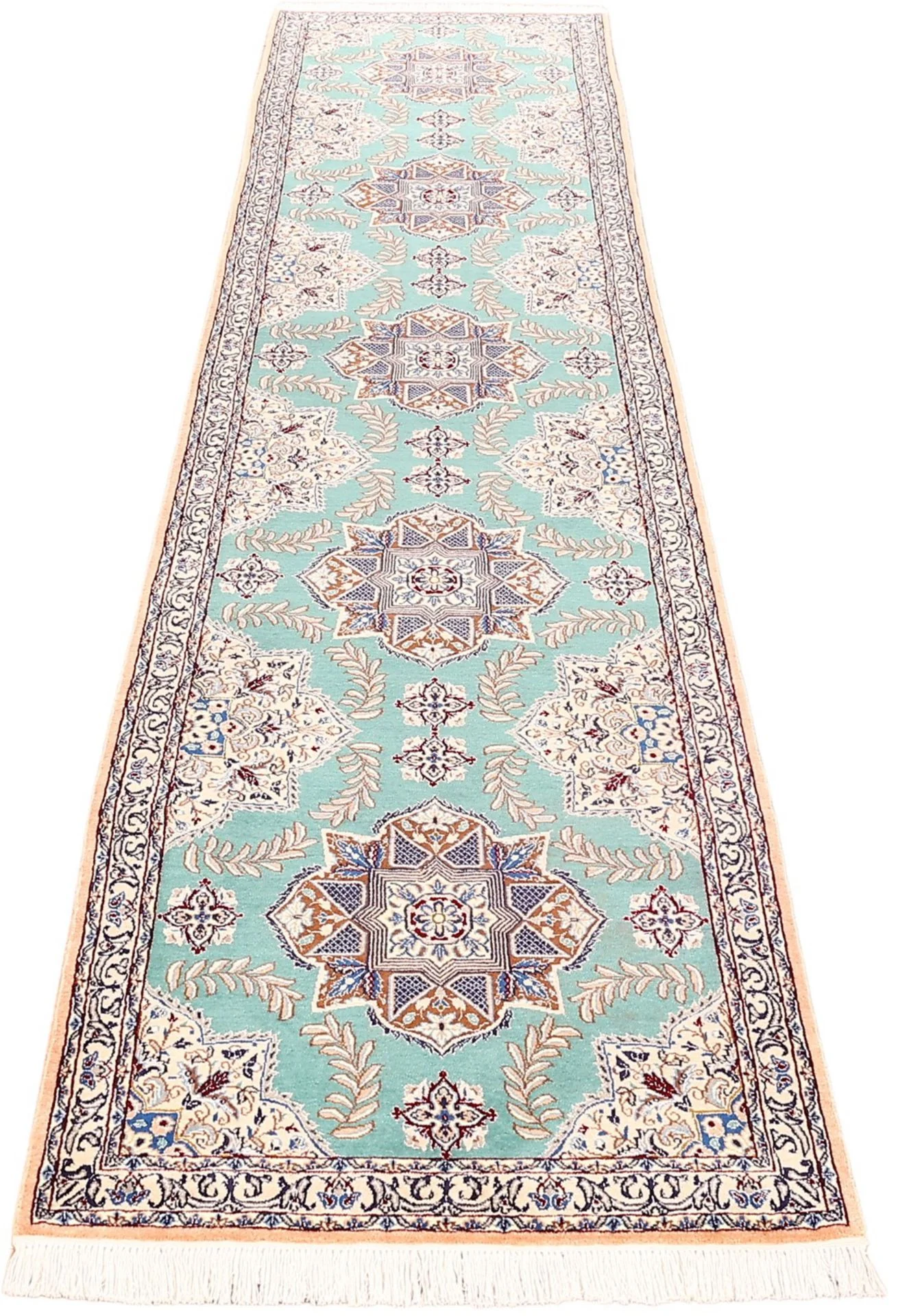 Nain Persian Rug 81 × 400 cm, Wool, hand-knotted
