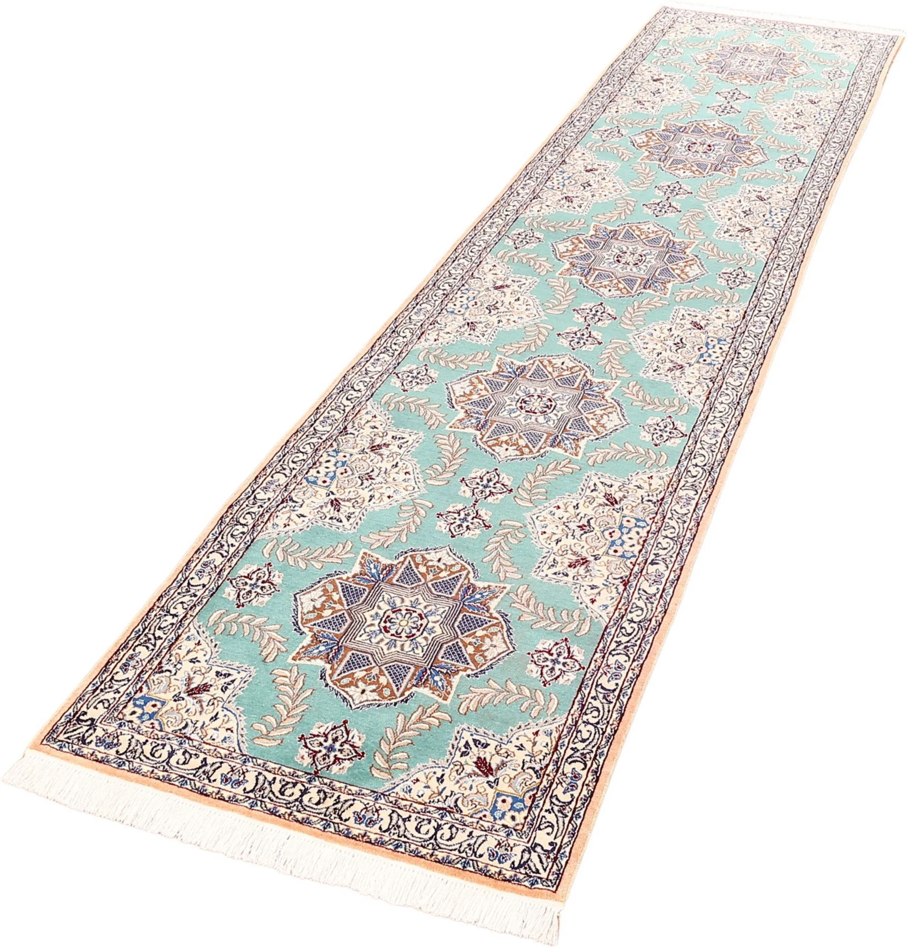 Nain Persian Rug 81 × 400 cm, Wool, hand-knotted