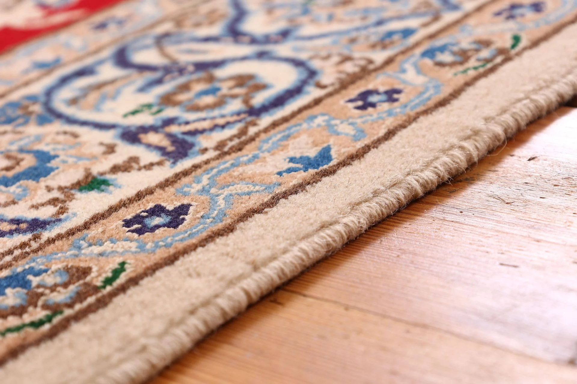 Hand-Knotted Wool Nain Persian Rug, 130 × 215 cm