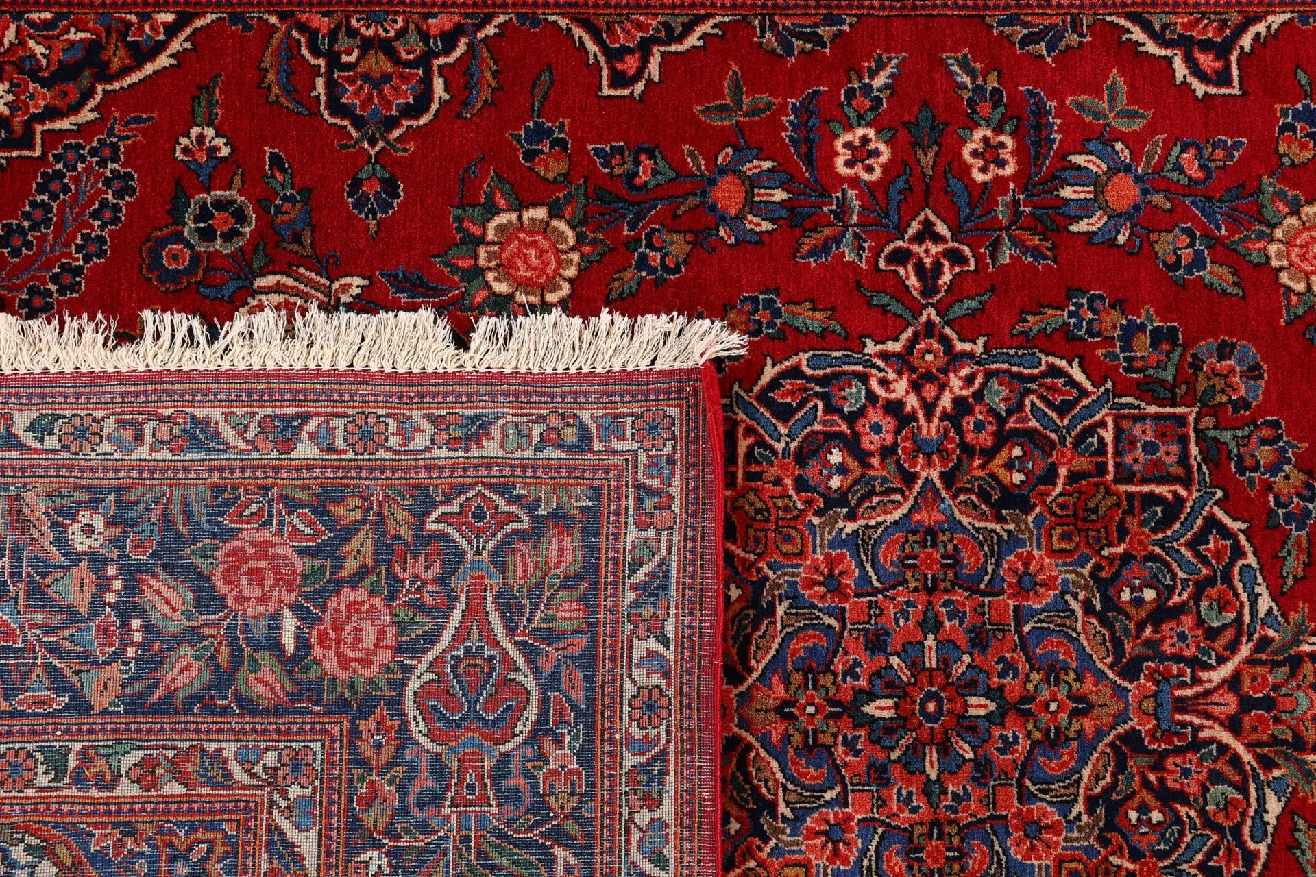 Hand-Knotted Wool Kashan Persian Rug, 130 × 200 cm