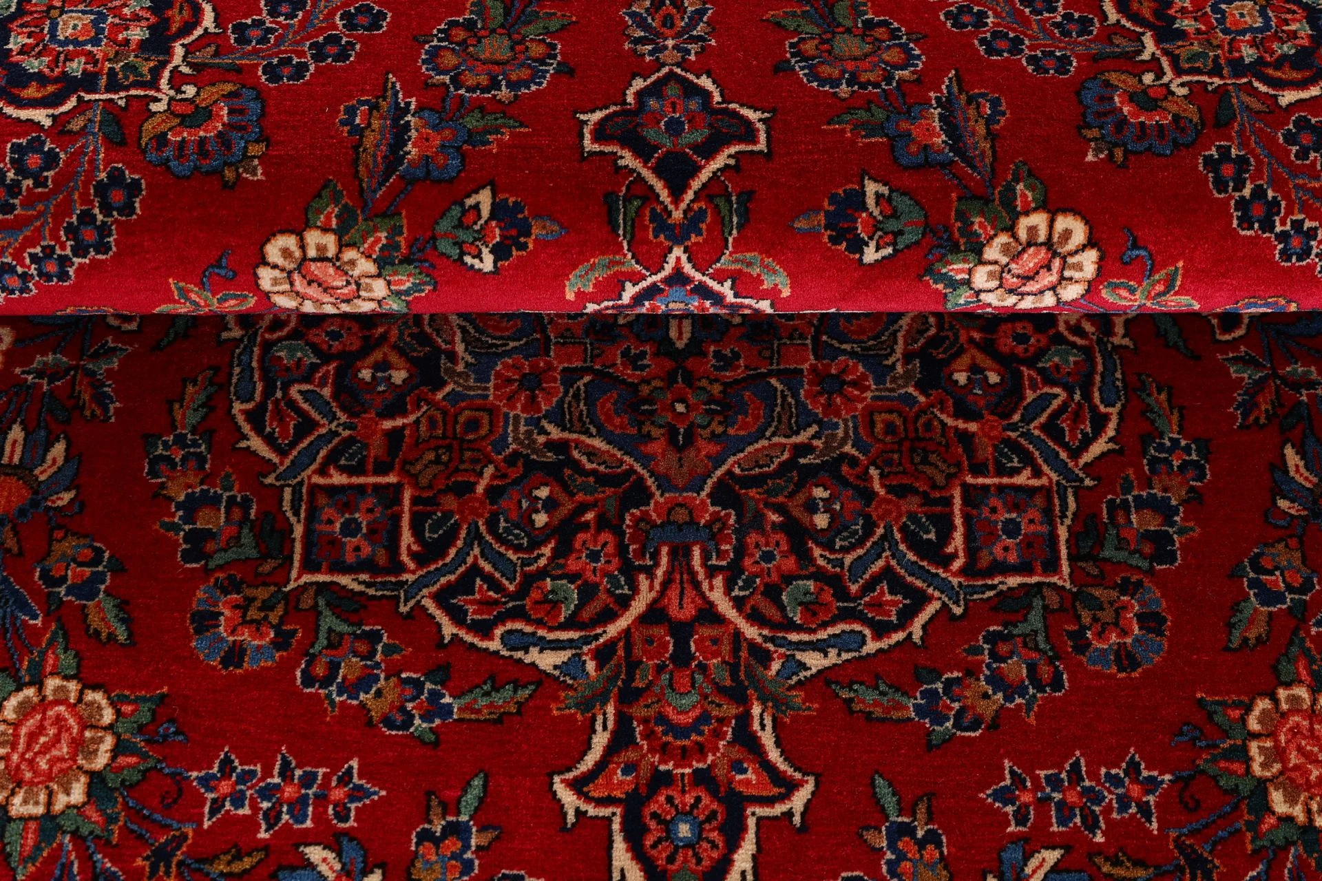 Hand-Knotted Wool Kashan Persian Rug, 130 × 200 cm