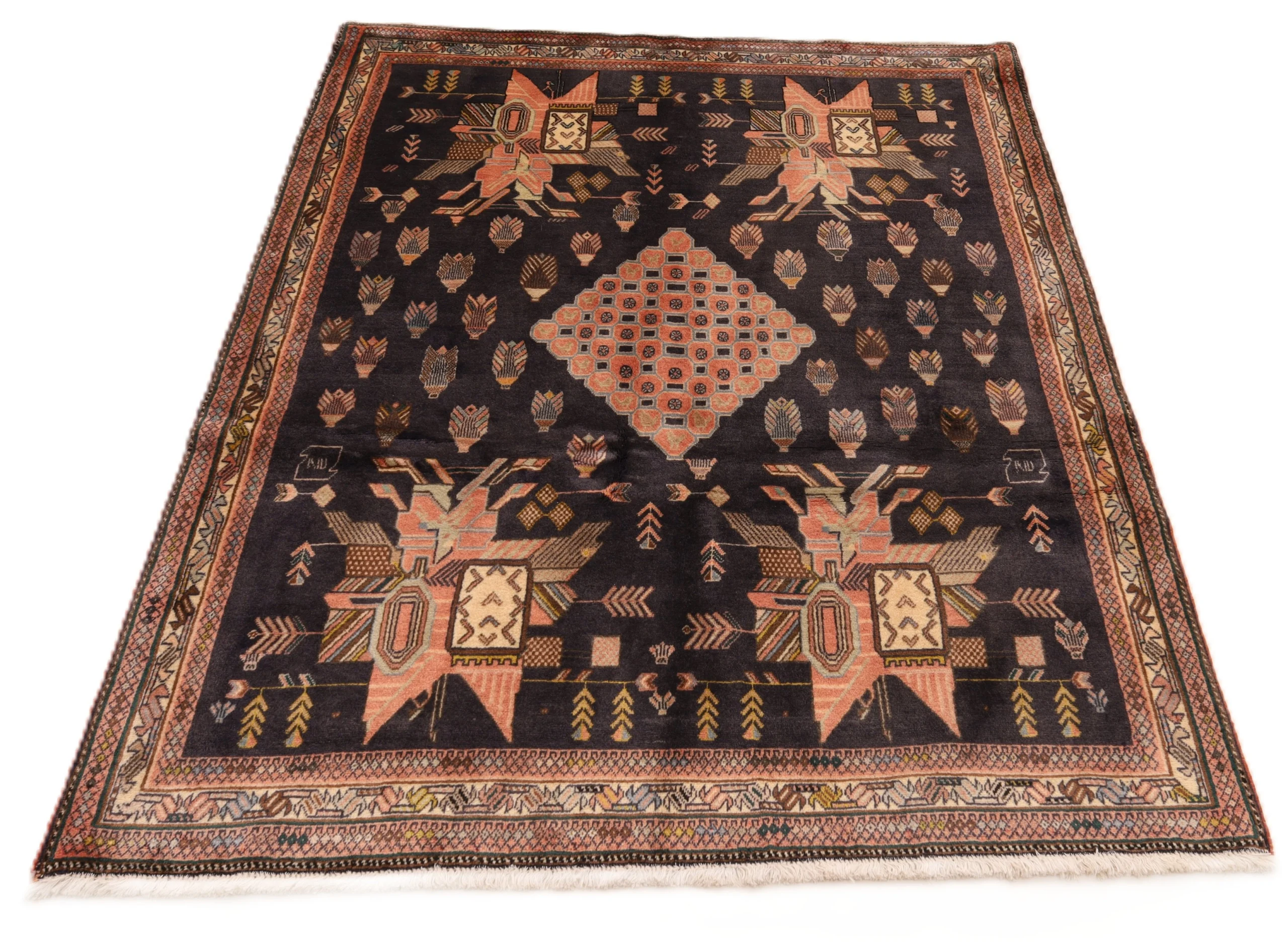 Persian Rug — hand-knotted, 166 × 128 cm, Wool