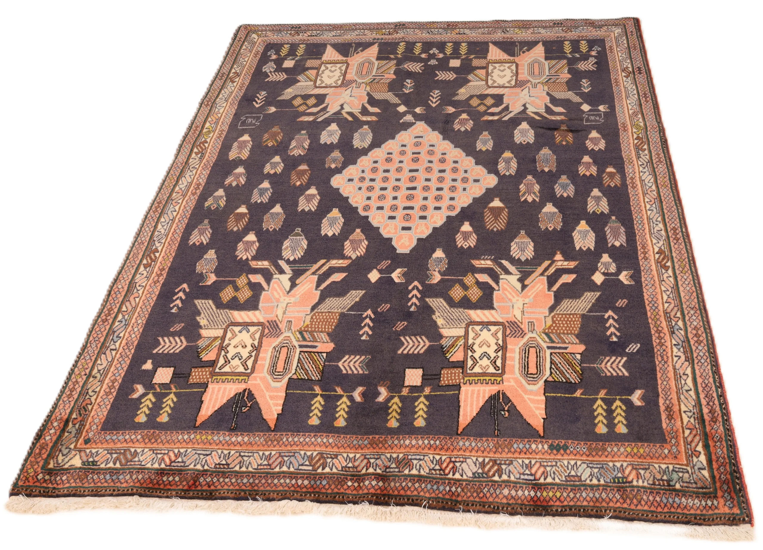 Persian Rug — hand-knotted, 166 × 128 cm, Wool