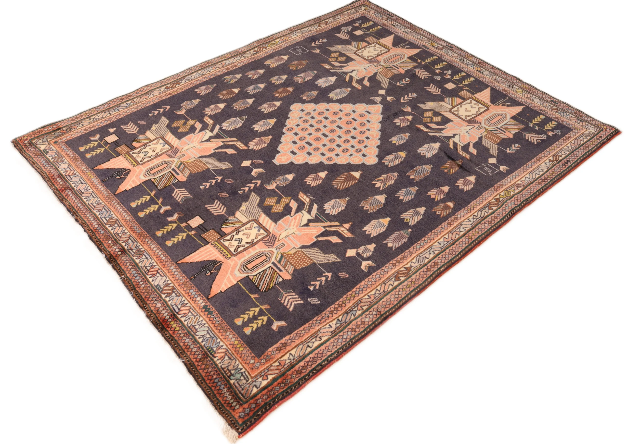 Persian Rug — hand-knotted, 166 × 128 cm, Wool