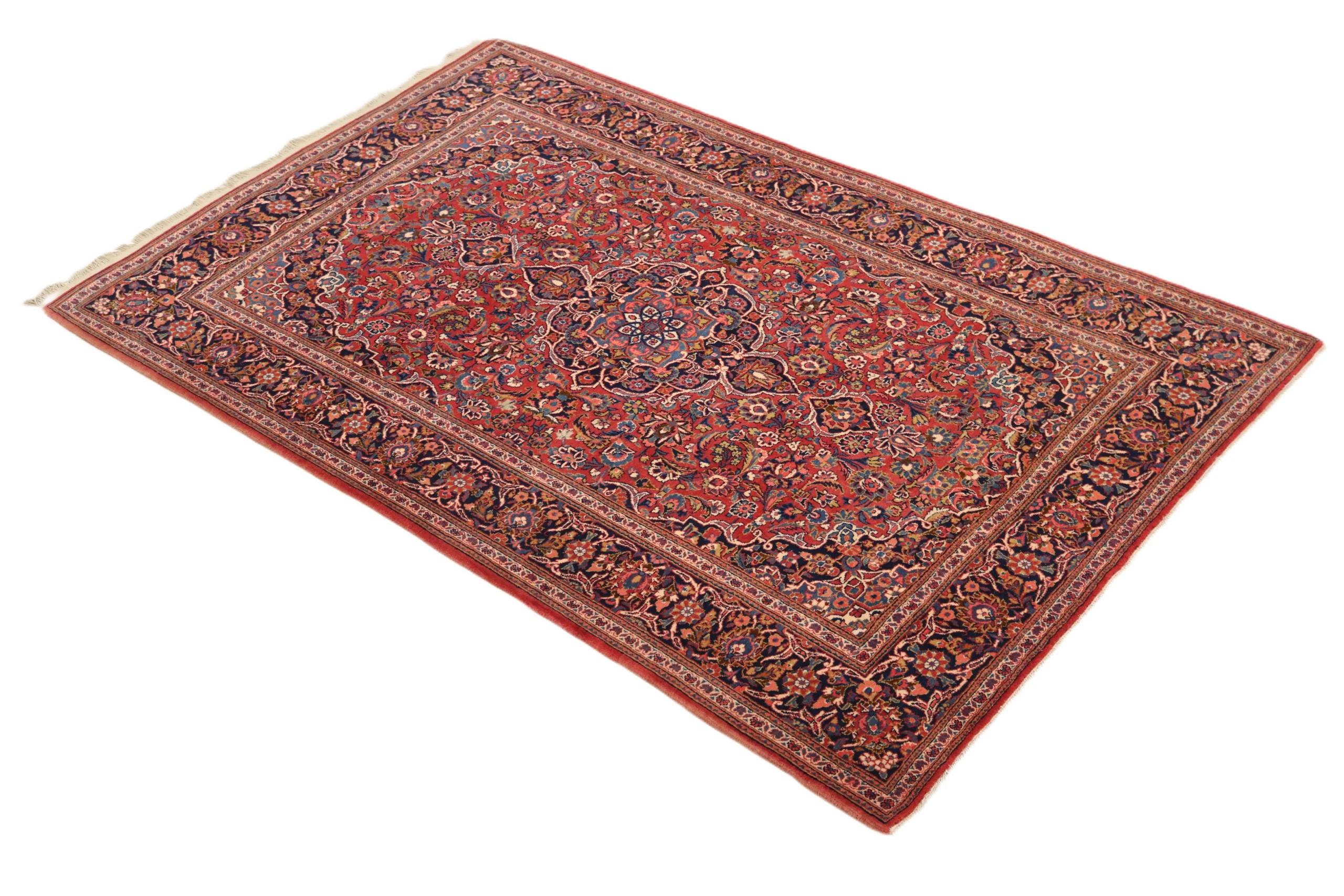 Kashan Persian Rug 210 × 136 cm, Wool, hand-knotted