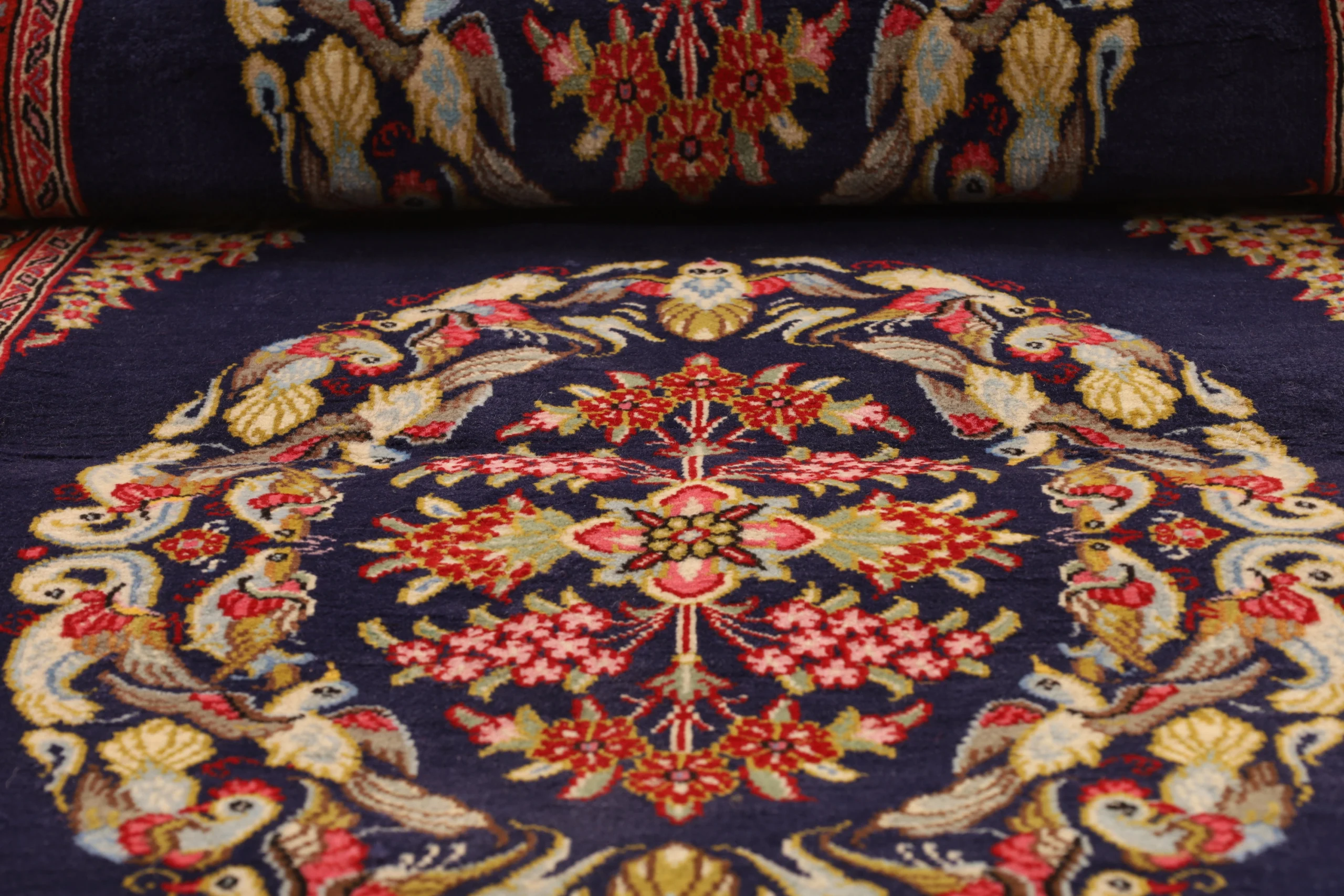 Qom Persian Rug — hand-knotted, 305 × 70 cm, Wool
