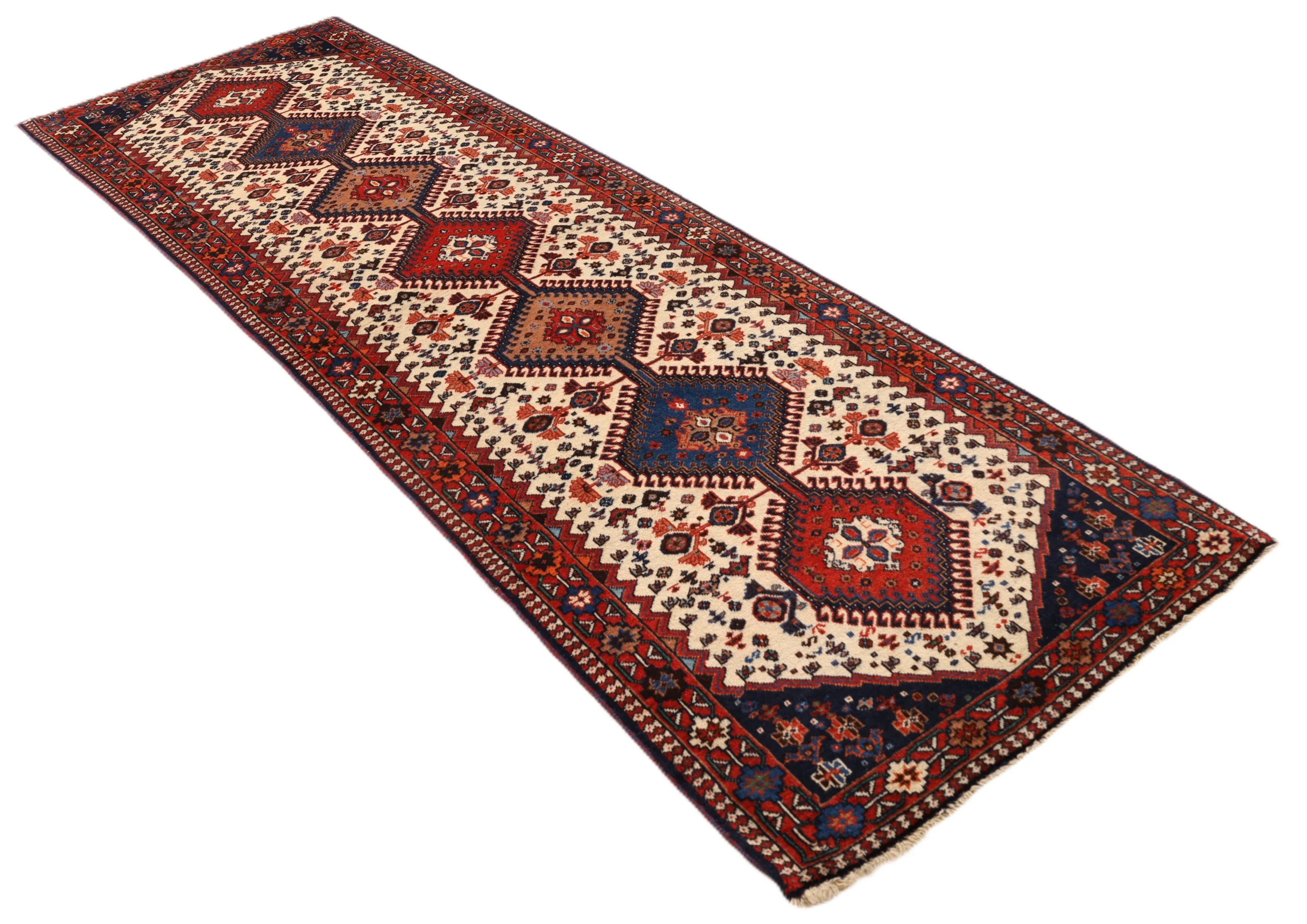 Persian Rug — hand-knotted, 295 × 86 cm, Wool