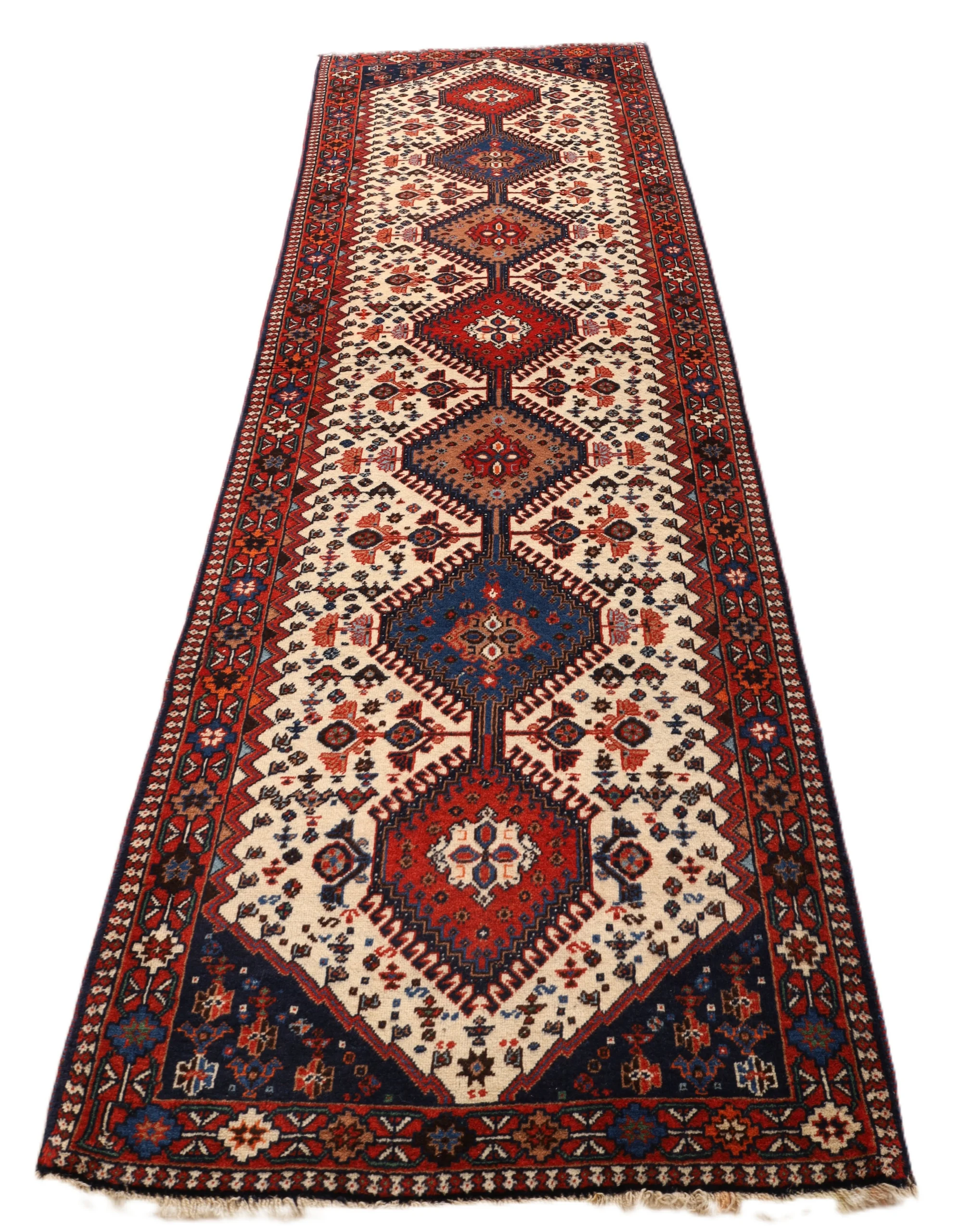 Persian Rug — hand-knotted, 295 × 86 cm, Wool