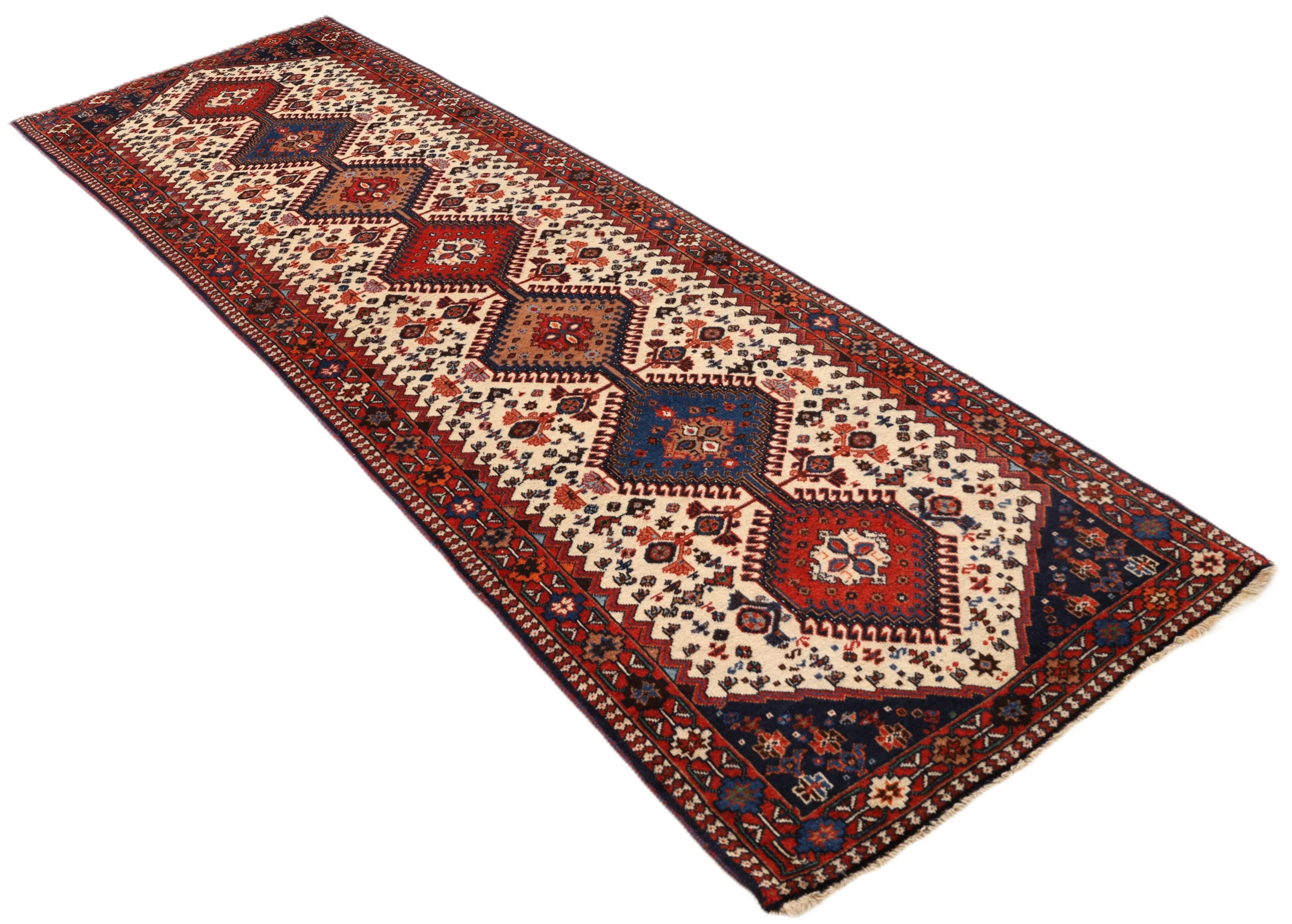 Persian Rug — hand-knotted, 295 × 86 cm, Wool
